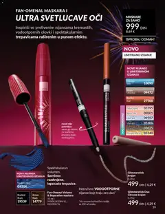 FAN-OMENAL MASKARA I ULTRA SVETLUCAVE OČI, Inspiriši se prelivenim nijansama kremastih, vodootpornih olovki i spektakularnim trepavicama raširenim u punom efektu. - pregled AVON kataloga - važi od 29.12.2025 | Strana: 41