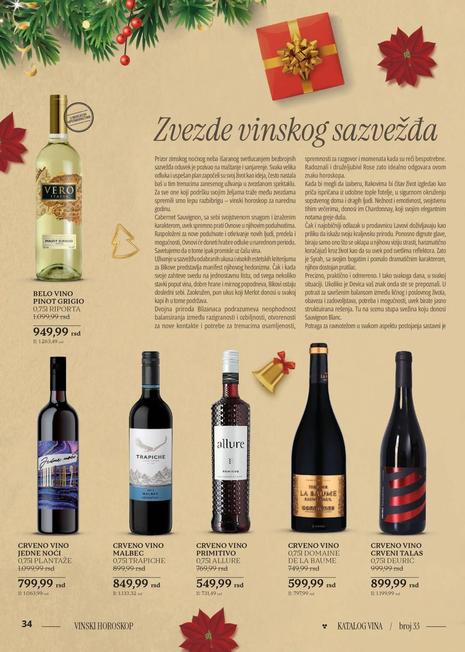 Roda katalog - važi od 18.12.2025 | Strana: 34 | Proizvode: Sto, Pinot grigio, Belo vino, Vino