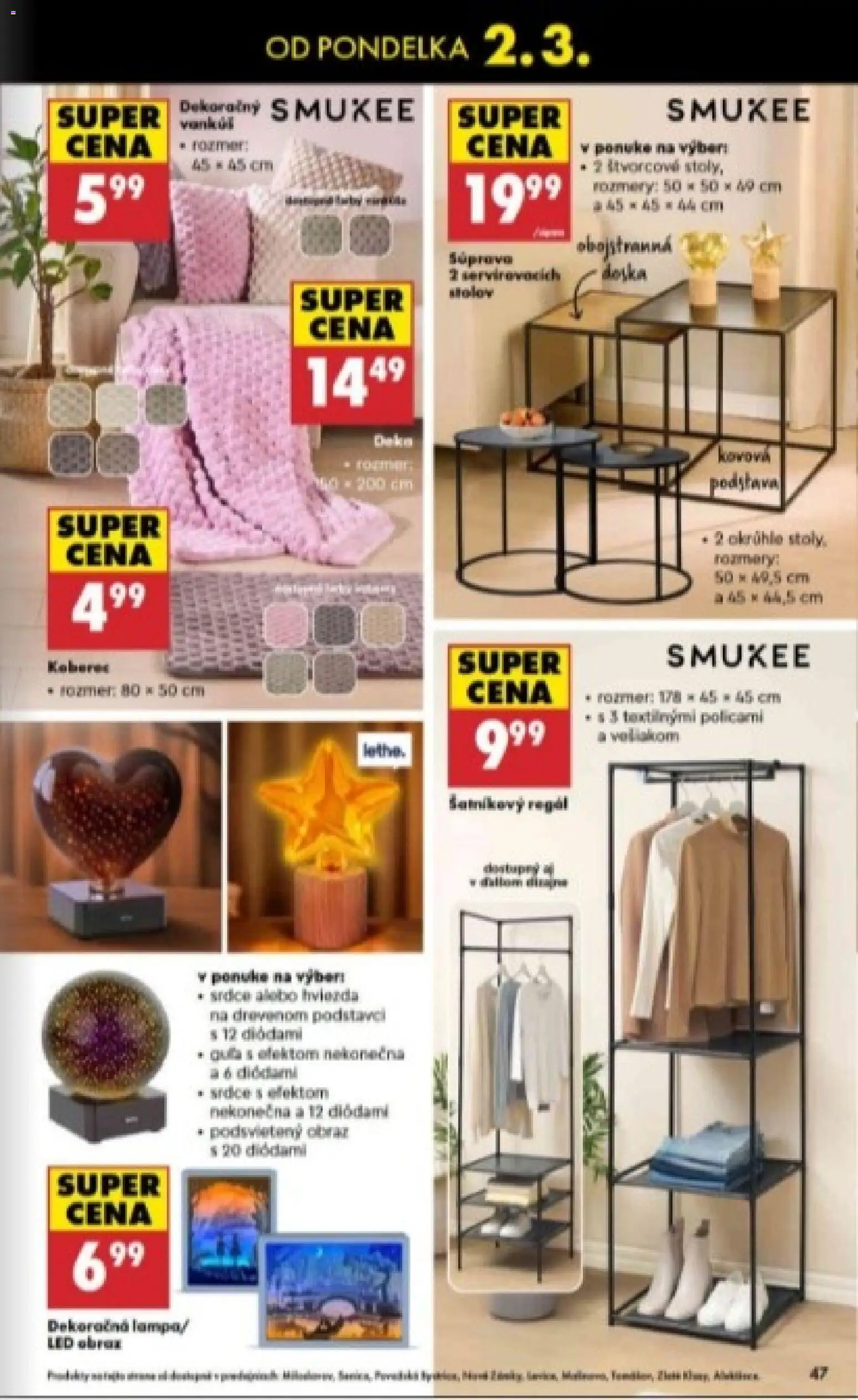 Nové Biedronka akcie – leták je platný od 26.02.2026 | Strana: 47 | Produkty: Regál, Led