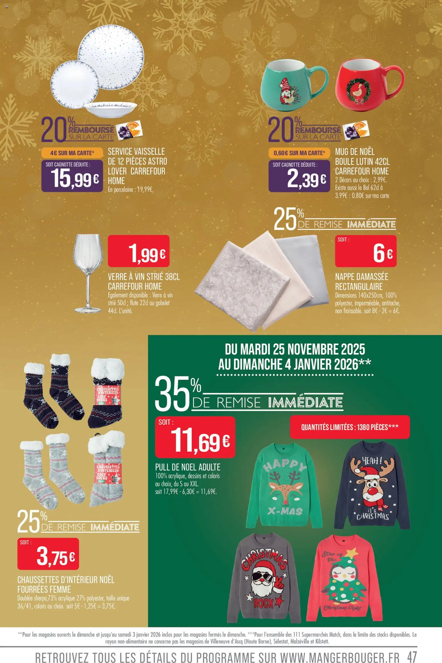 {H1} | Page: 47 | Produits: Service vaisselle, Flûte, Vin, Pull de noel