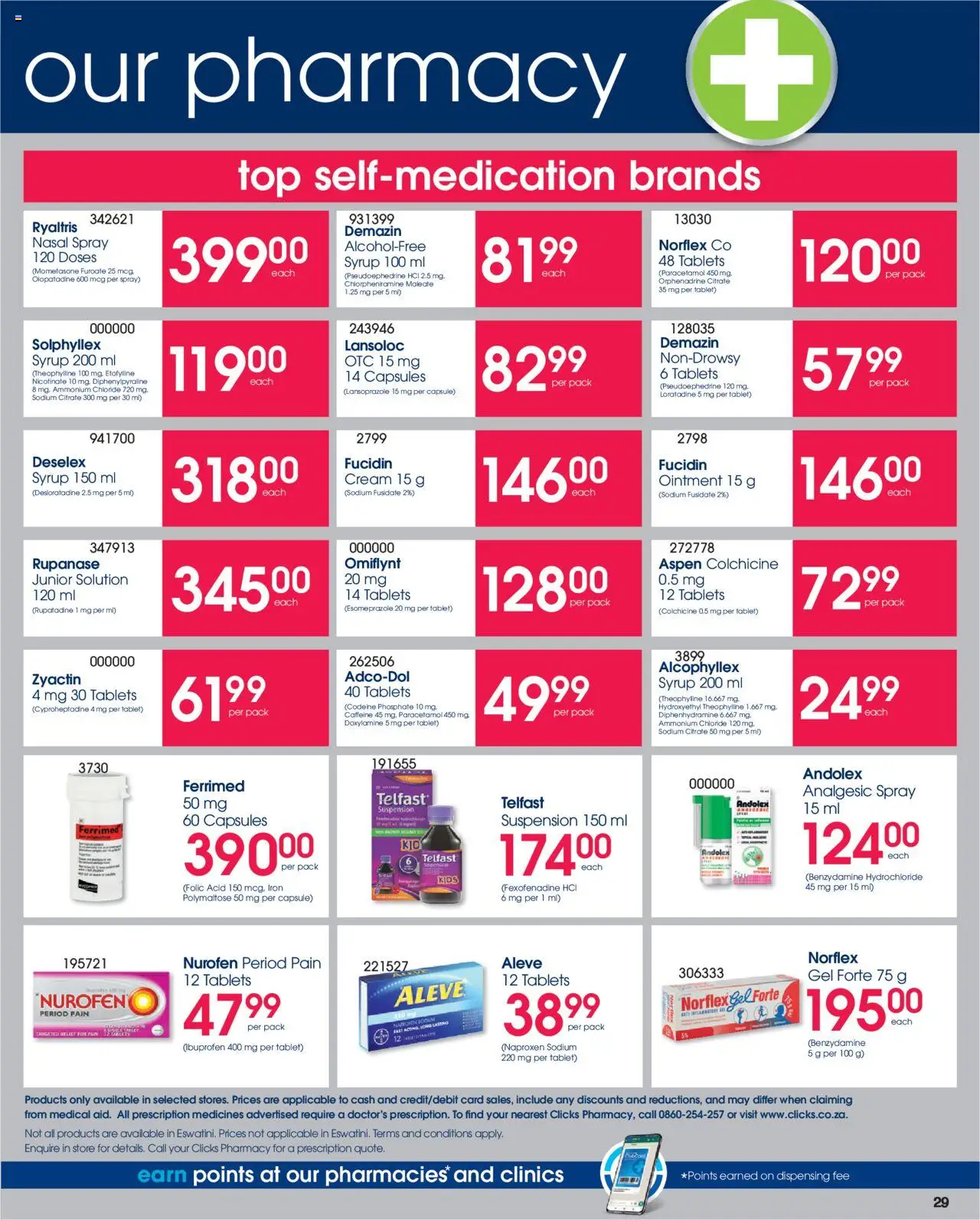 New Clicks catalogue – valid from 23.09.2025 | Page: 29 | Products: Tablet, Iron, Cream, Nasal spray