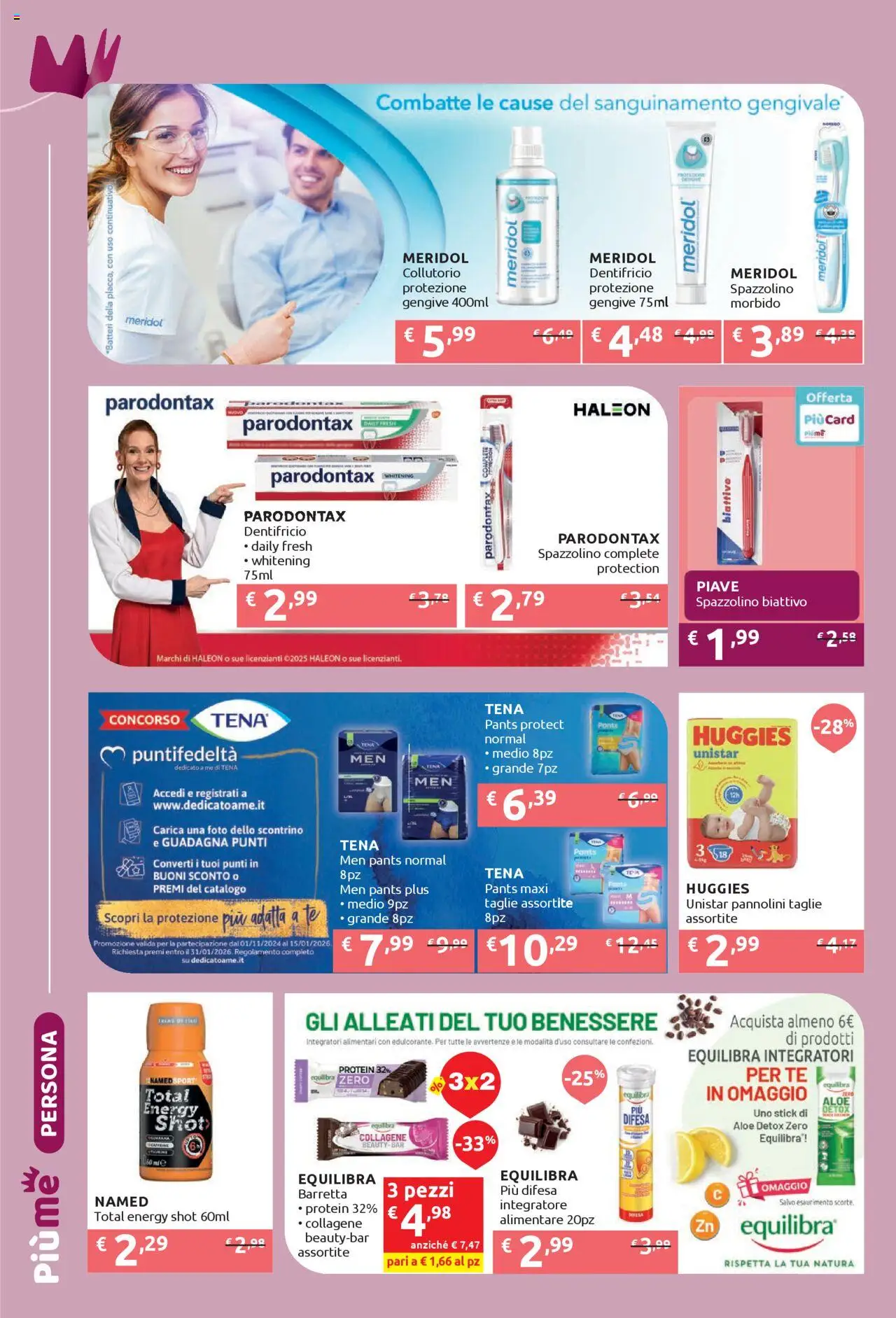 Volantino IperSoap del 15.09.2025 | Pagina: 18 | Prodotti: Pannolini, Spazzolino, Tè, Barretta