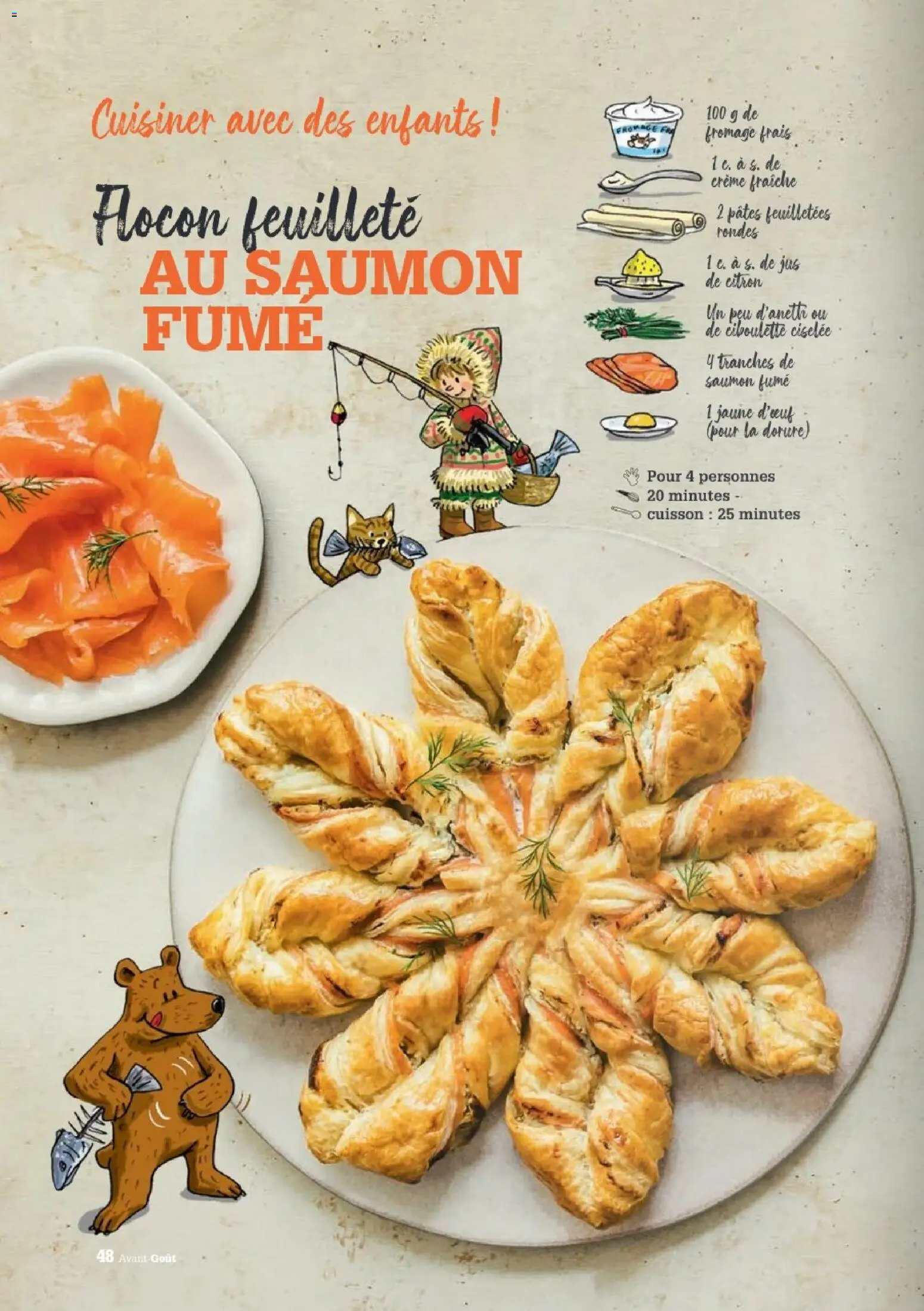 {H1} | Page: 48 | Produits: Jus, Saumon, Crème, Fromage frais