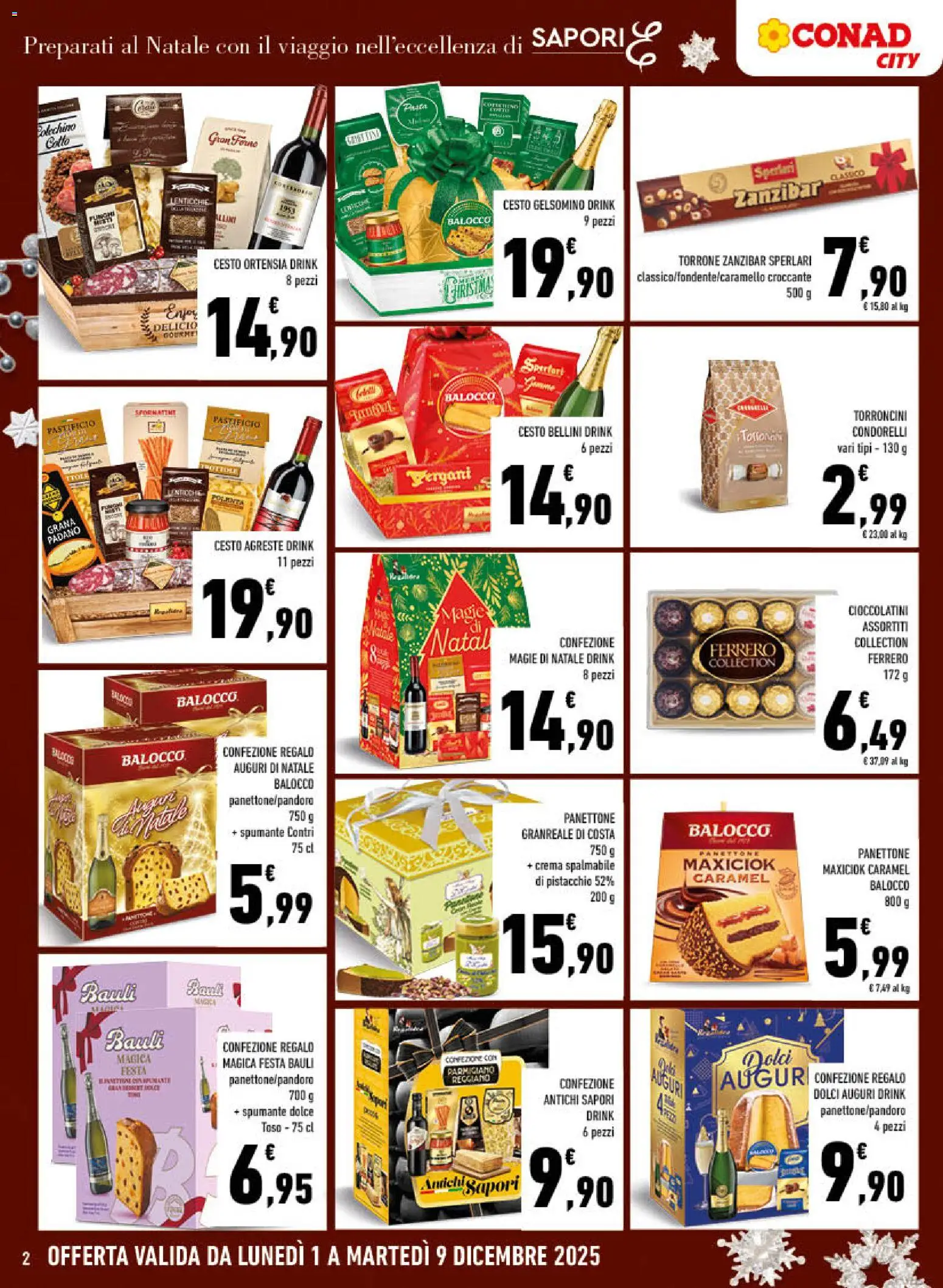Volantino Conad del 01.12.2025 | Pagina: 2 | Prodotti: Crema, Funghi, Panettone, Spumante