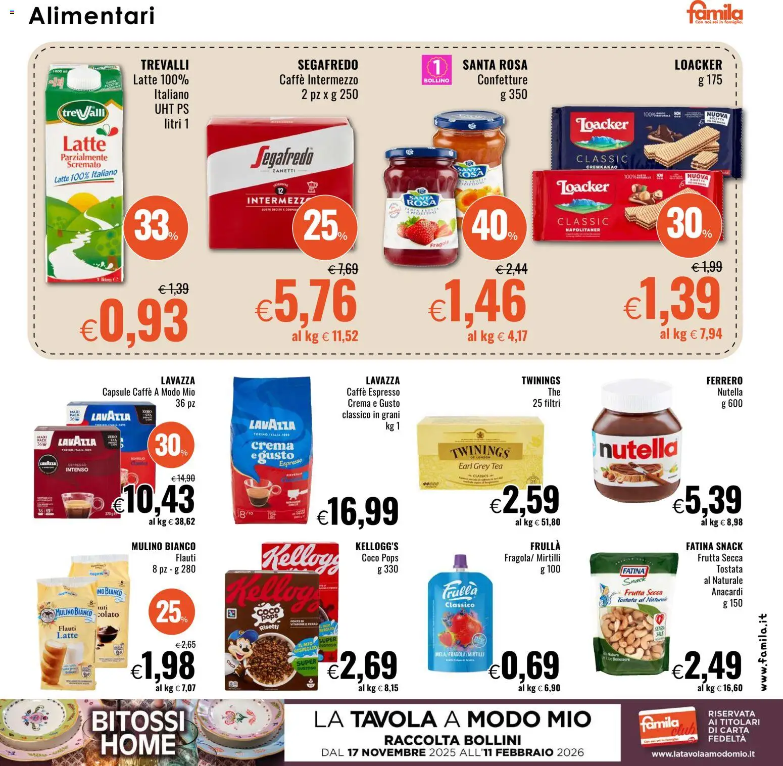 Volantino Famila del 27.11.2025 | Pagina: 17 | Prodotti: Crema, Frutta, Latte, Mirtilli