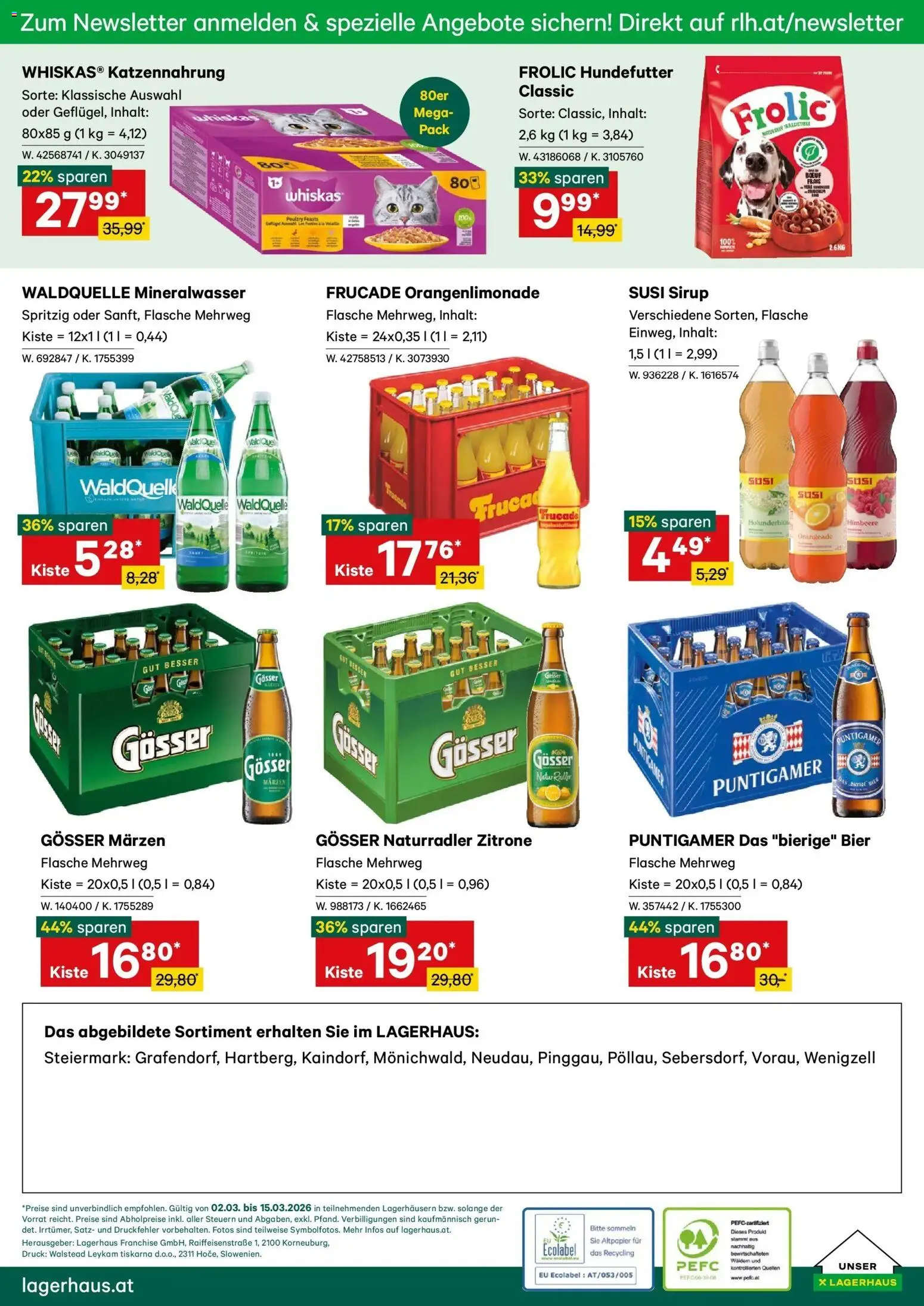 Lagerhaus Wochen Angebote gültig ab 01.03.2026 | Seite: 12 | Produkte: Zitrone, Himbeere, Bier, Balles de ping-pong