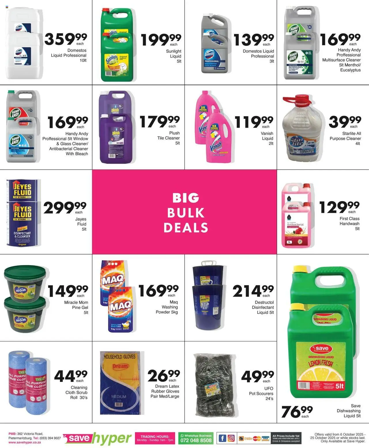 New Save catalogue – valid from 06.10.2025 | Page: 25 | Products: Handwash, Disinfectant, Scrub, Dishwashing liquid