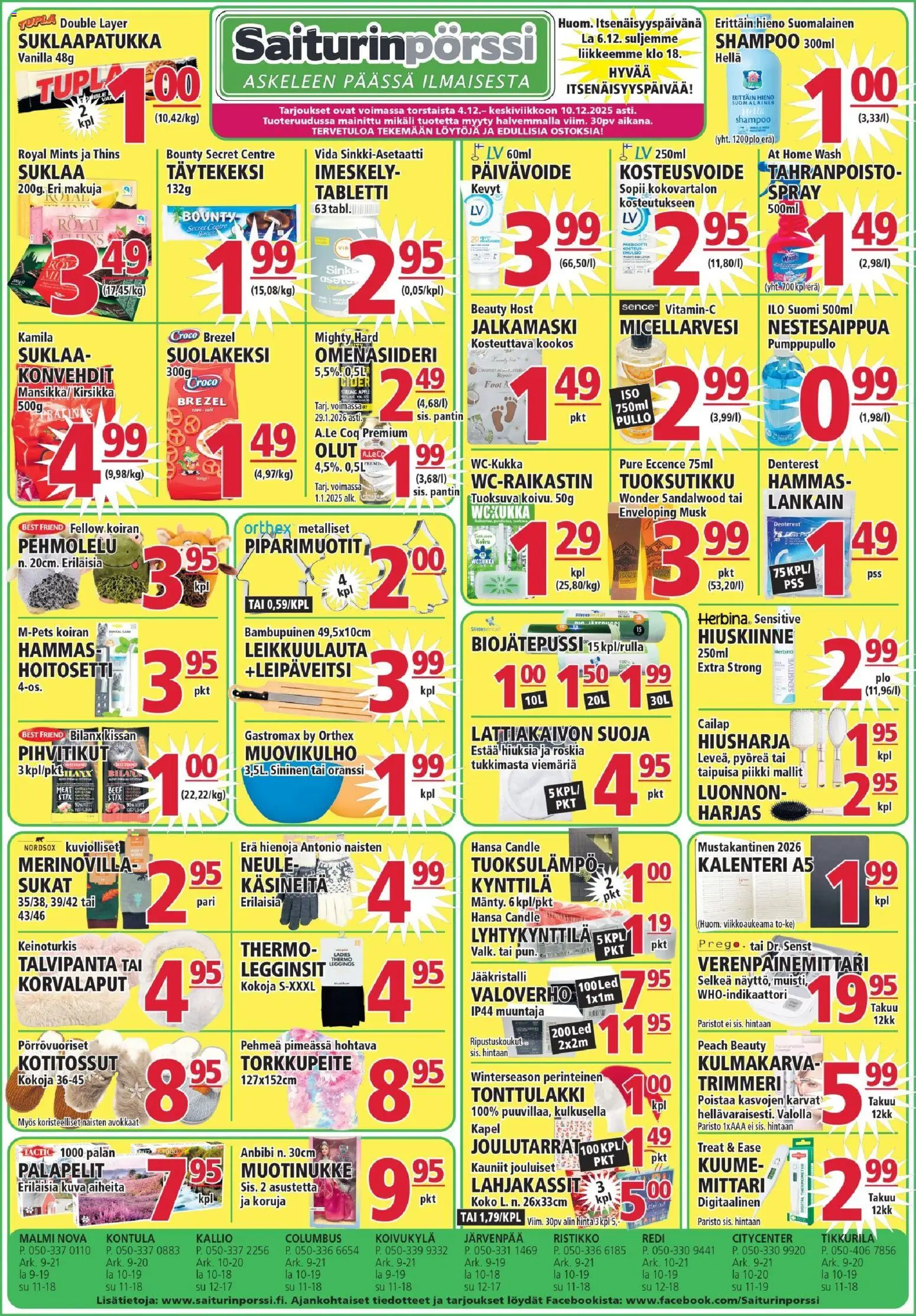 Saiturinpörssi tarjoukset – voimassa 04.12.2025 alkaen | Sivu: 1
