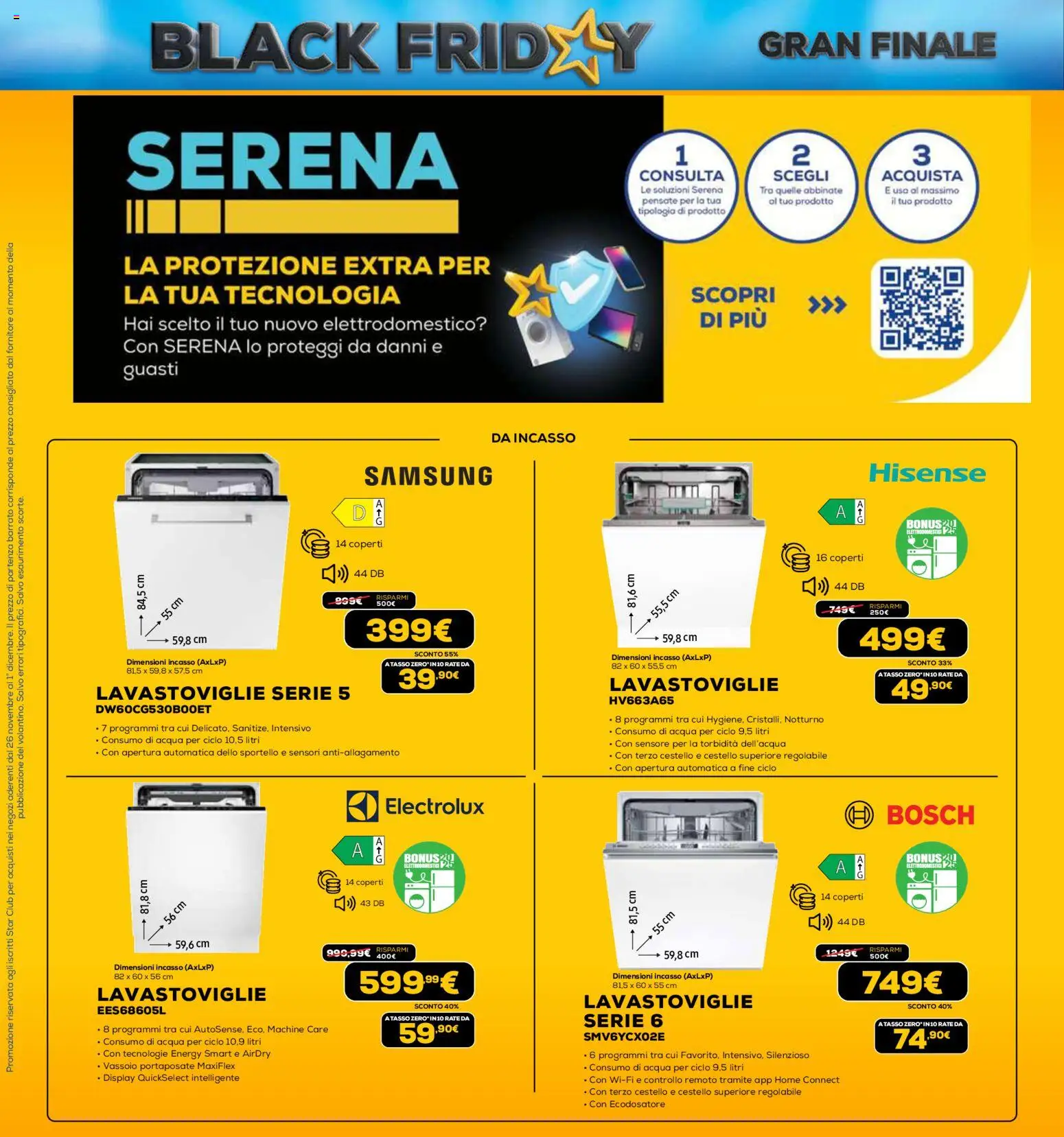 Volantino Euronics del 26.11.2025 | Pagina: 115 | Prodotti: Acqua, Lavastoviglie, Portaposate, Samsung