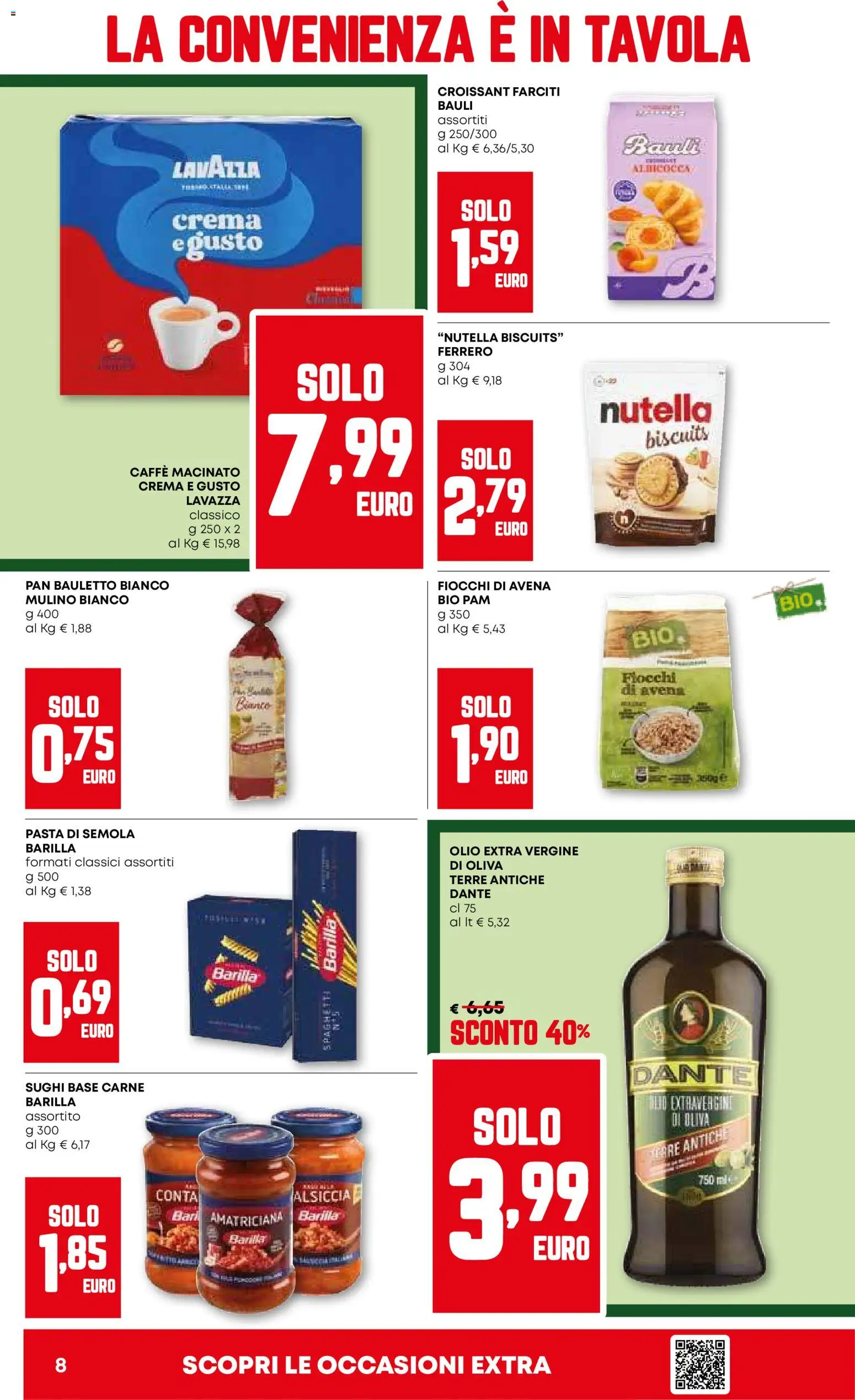 Volantino PAM del 15.01.2026 | Pagina: 8 | Prodotti: Olio, Olio extra vergine, Croissant, Lavazza