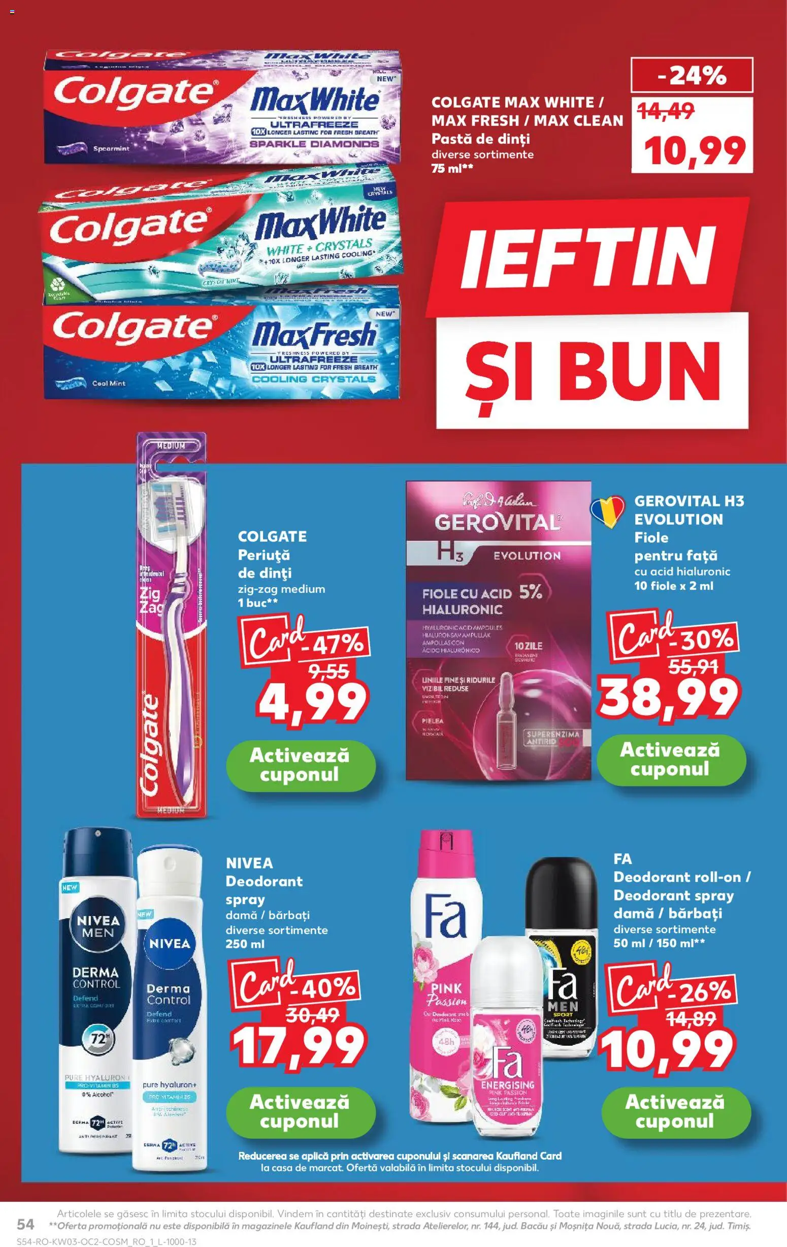 Noul catalog Kaufland – valabil de la 14.01.2026 | Pagină: 54 | Produse: Pomelo, Deodorant, Pastă de dinți, Periuță de dinți
