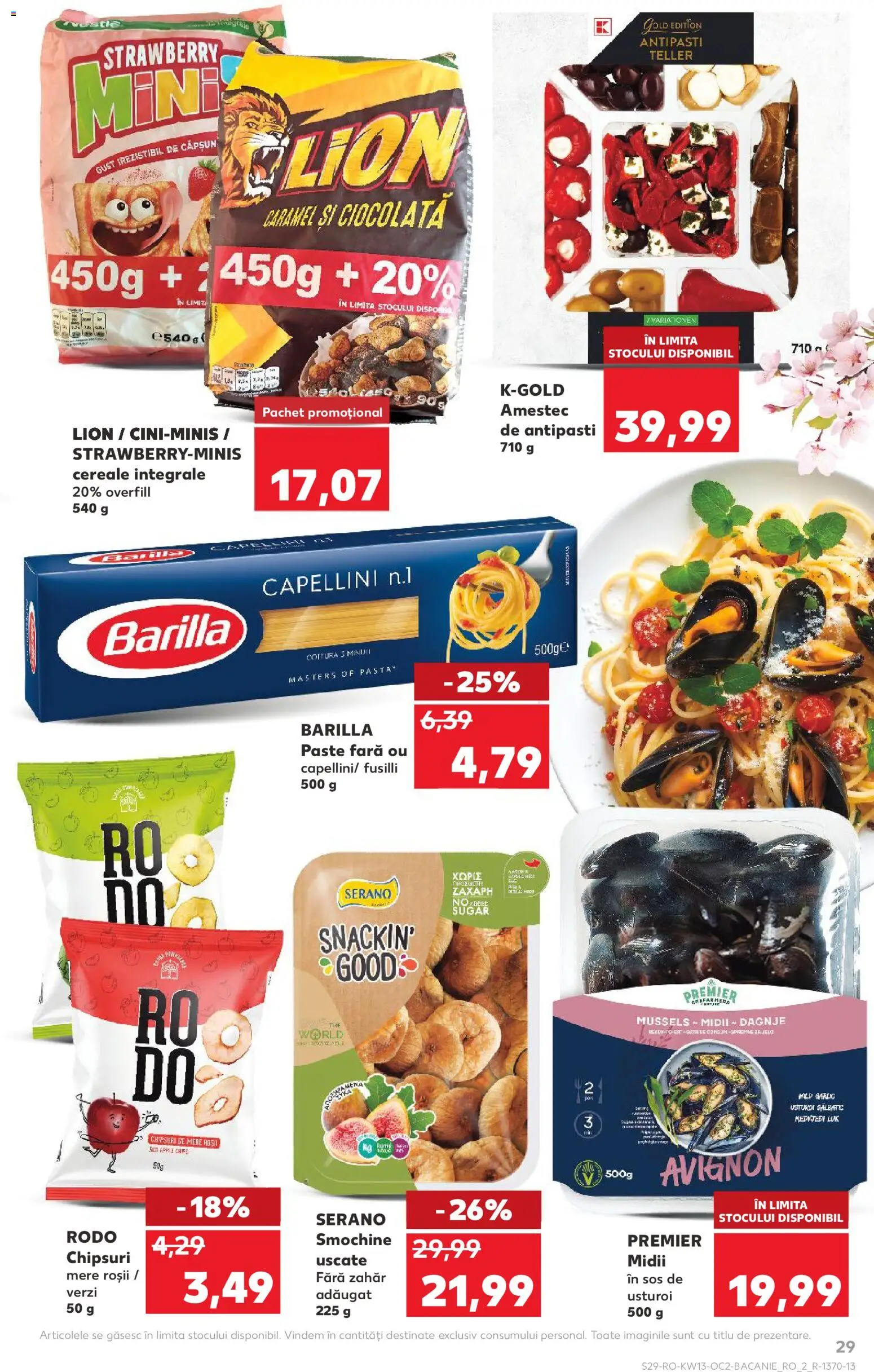 Noul catalog Kaufland – valabil de la 25.03.2026 | Pagină: 29 | Produse: Ciocolată, Roșii, Chipsuri, Zahăr