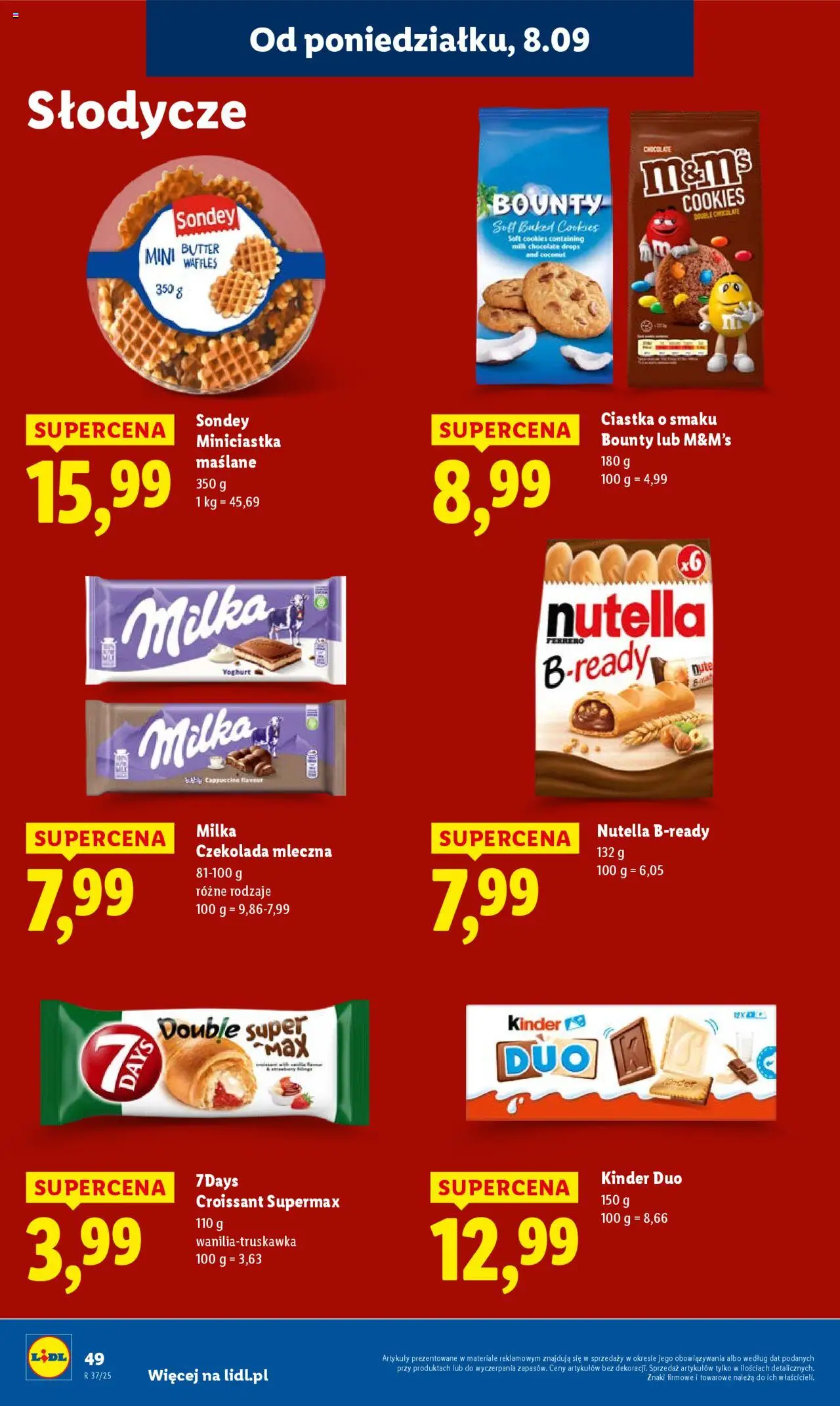 Lidl Gazetka od 08.09.2025 | Strona: 56 | Produkty: M&M's, Cappuccino, Czekolada, Ciastka
