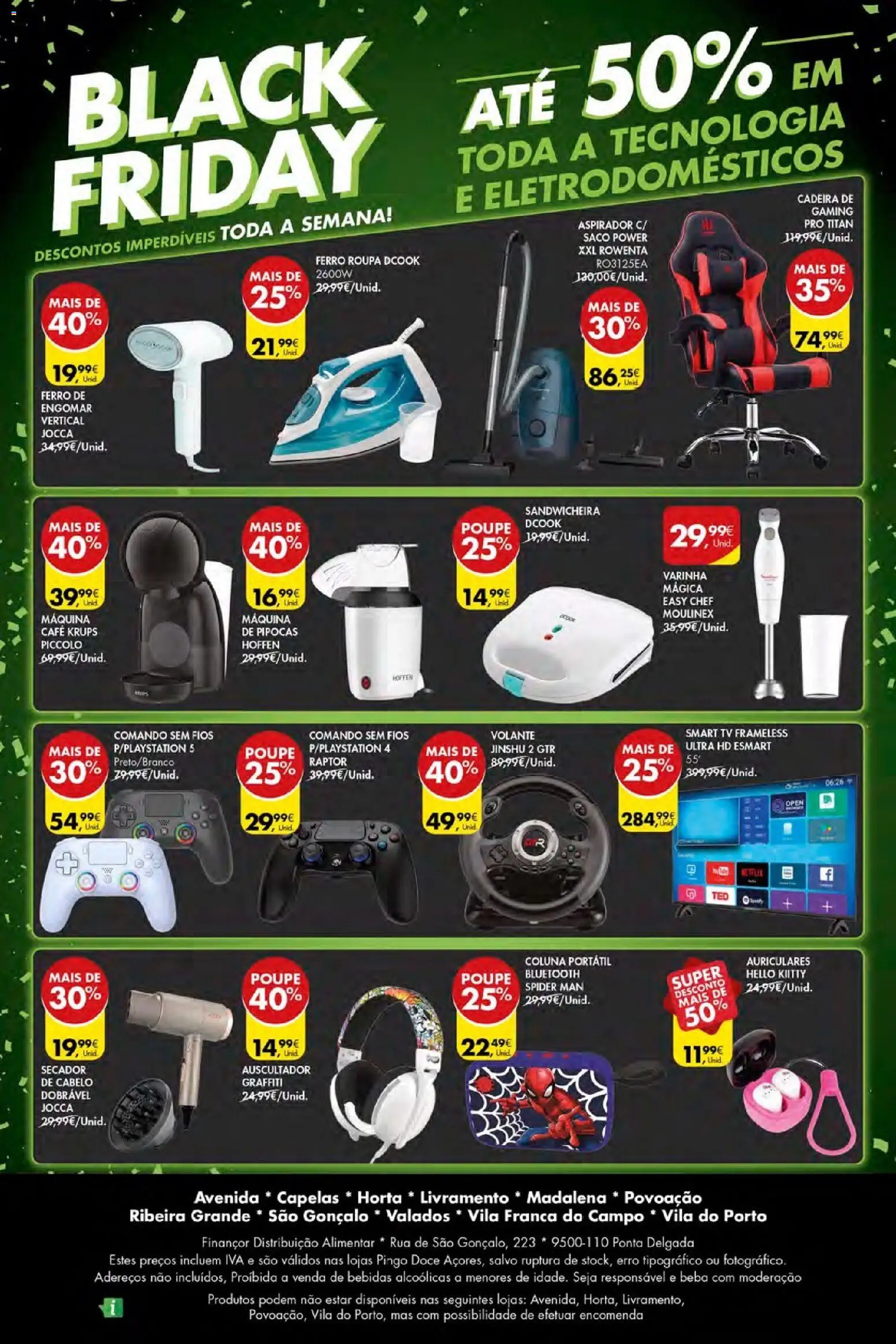 Pingo Doce Black Friday │ válido de 27.11.2025 | Página: 32 | Produtos: Playstation, Ferro de engomar, Ferro, Pipocas