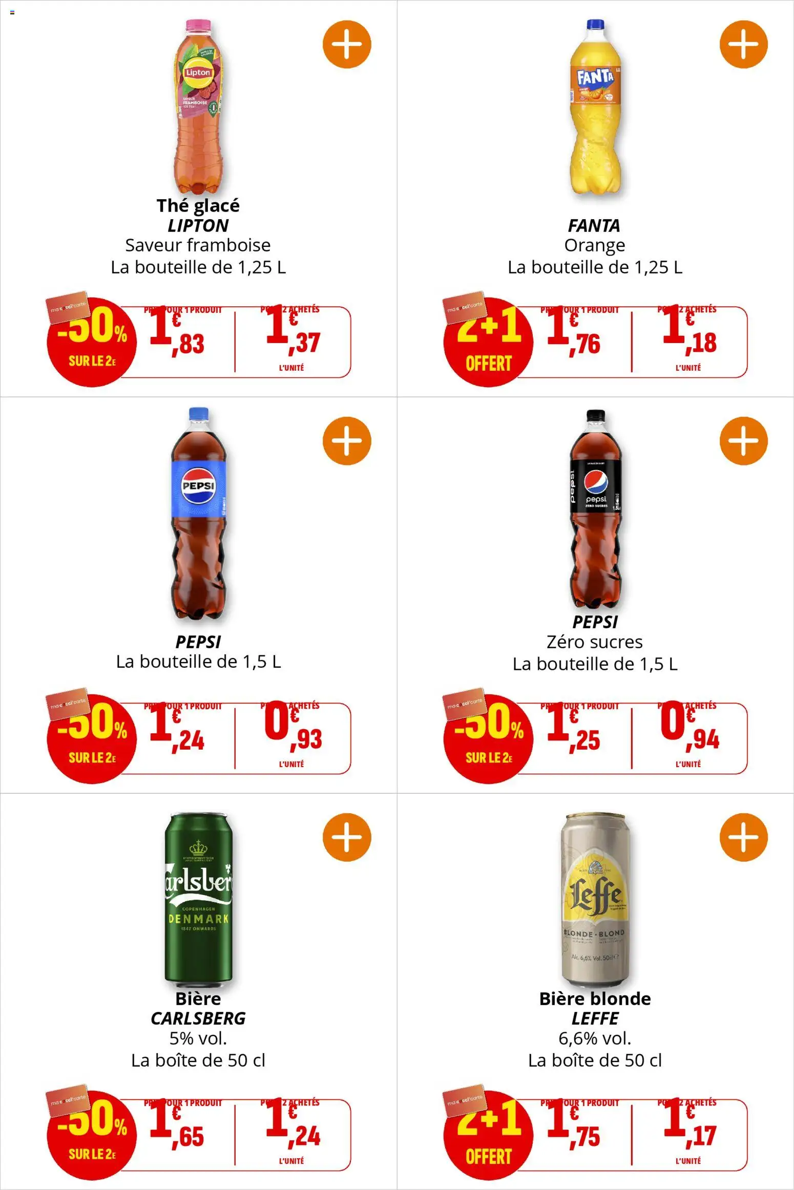 {H1} | Page: 27 | Produits: Framboise, Bière blonde, Thé glacé, Thé