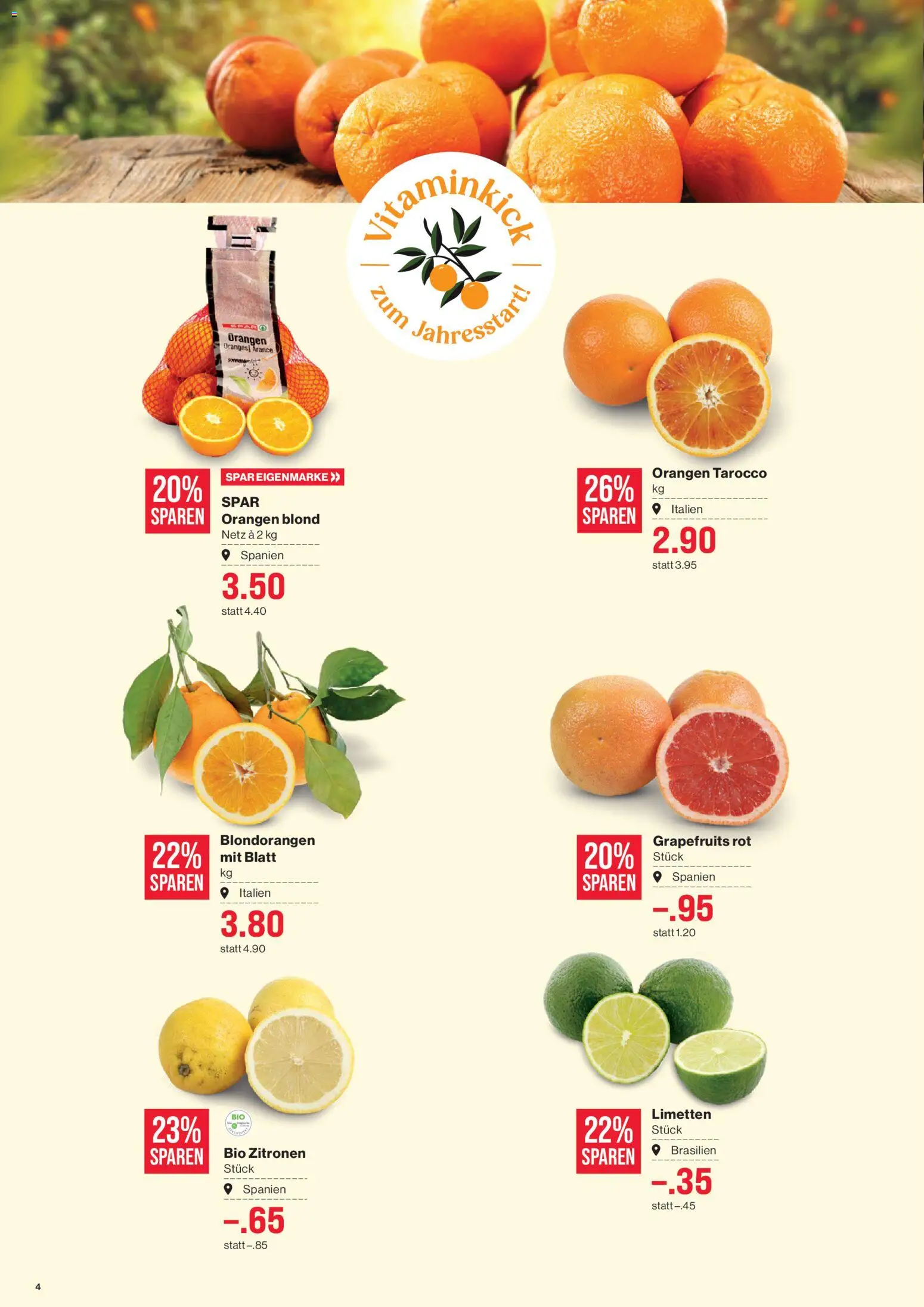 SPAR Aktionen – gültig ab 31.12.2025 | Seite: 4 | Produkte: Kammerjunker, Orangen
