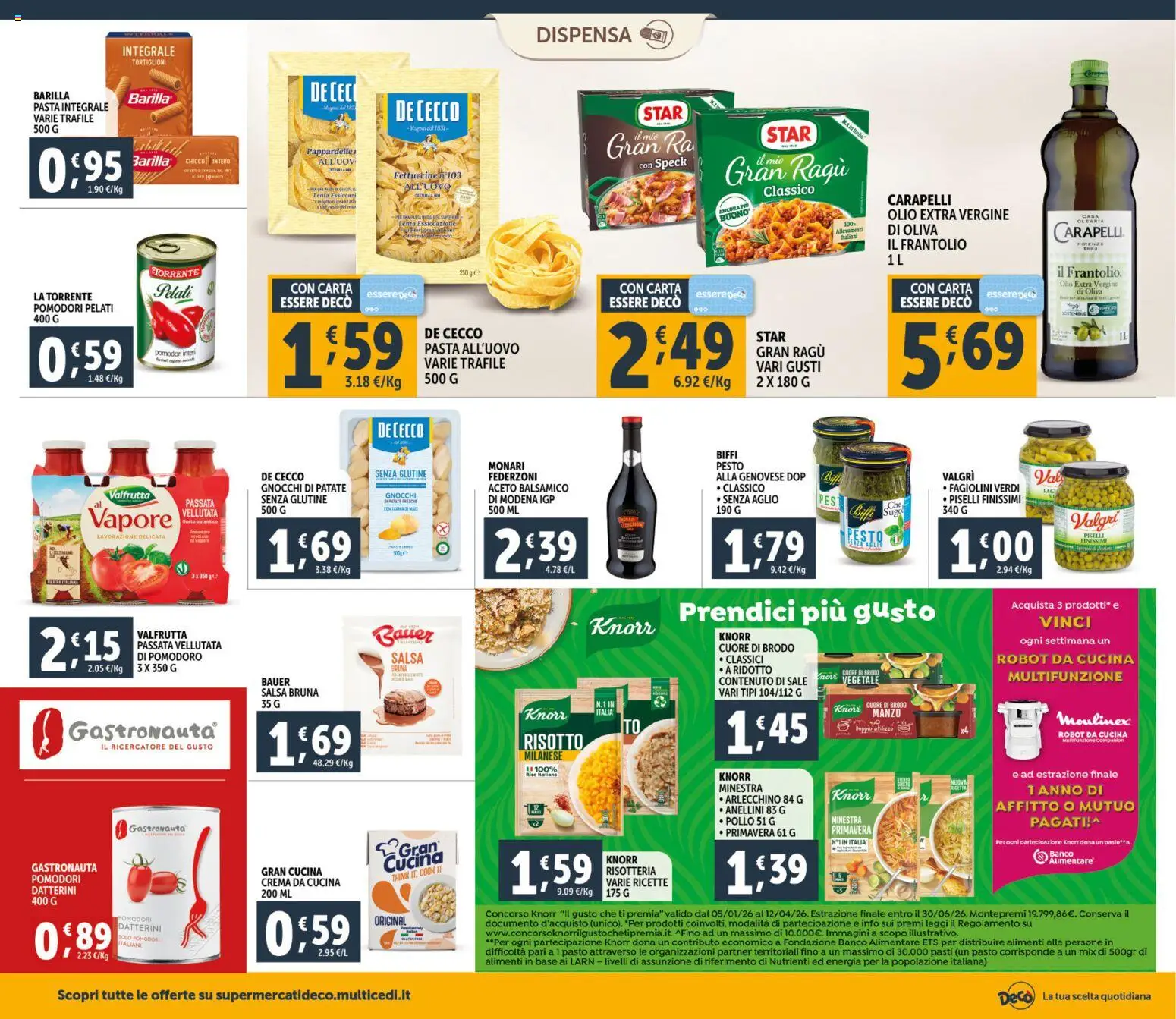 Volantino Decò del 06.03.2026 | Pagina: 14 | Prodotti: Speck, Piselli, Olio extra vergine, Sugo