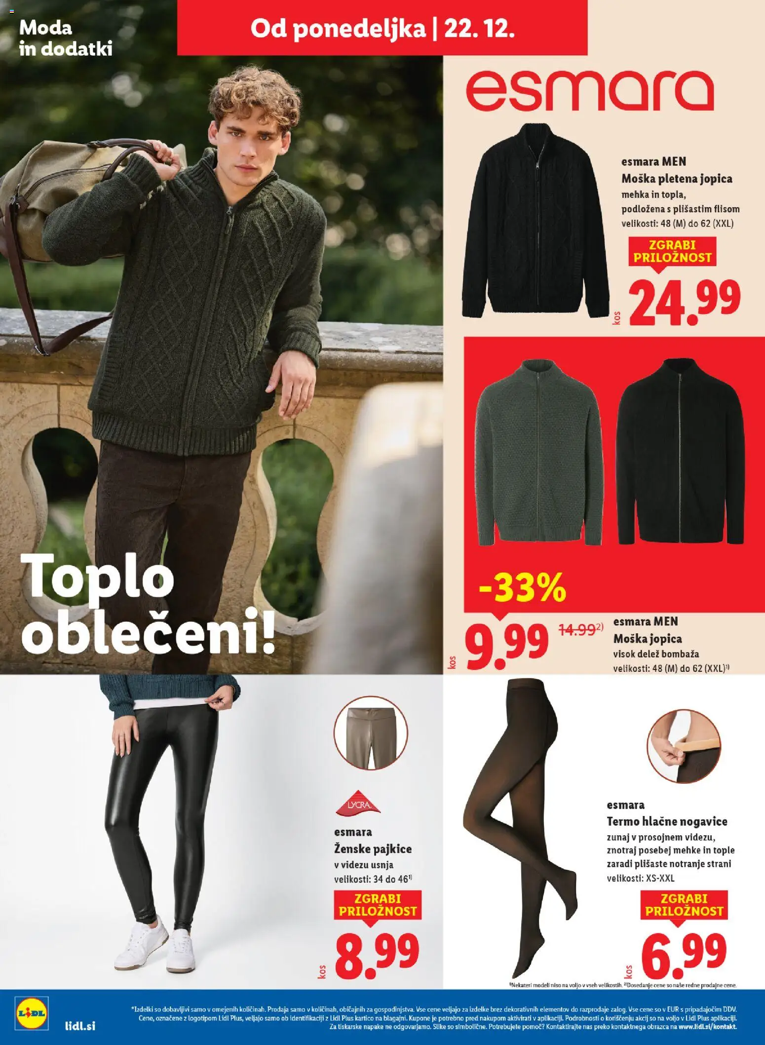 Novi Lidl katalog ponudbe – veljaven od 18.12.2025 | Stran: 48 | Izdelki: Pajkice, Jopica, Nogavice, Pletena jopica