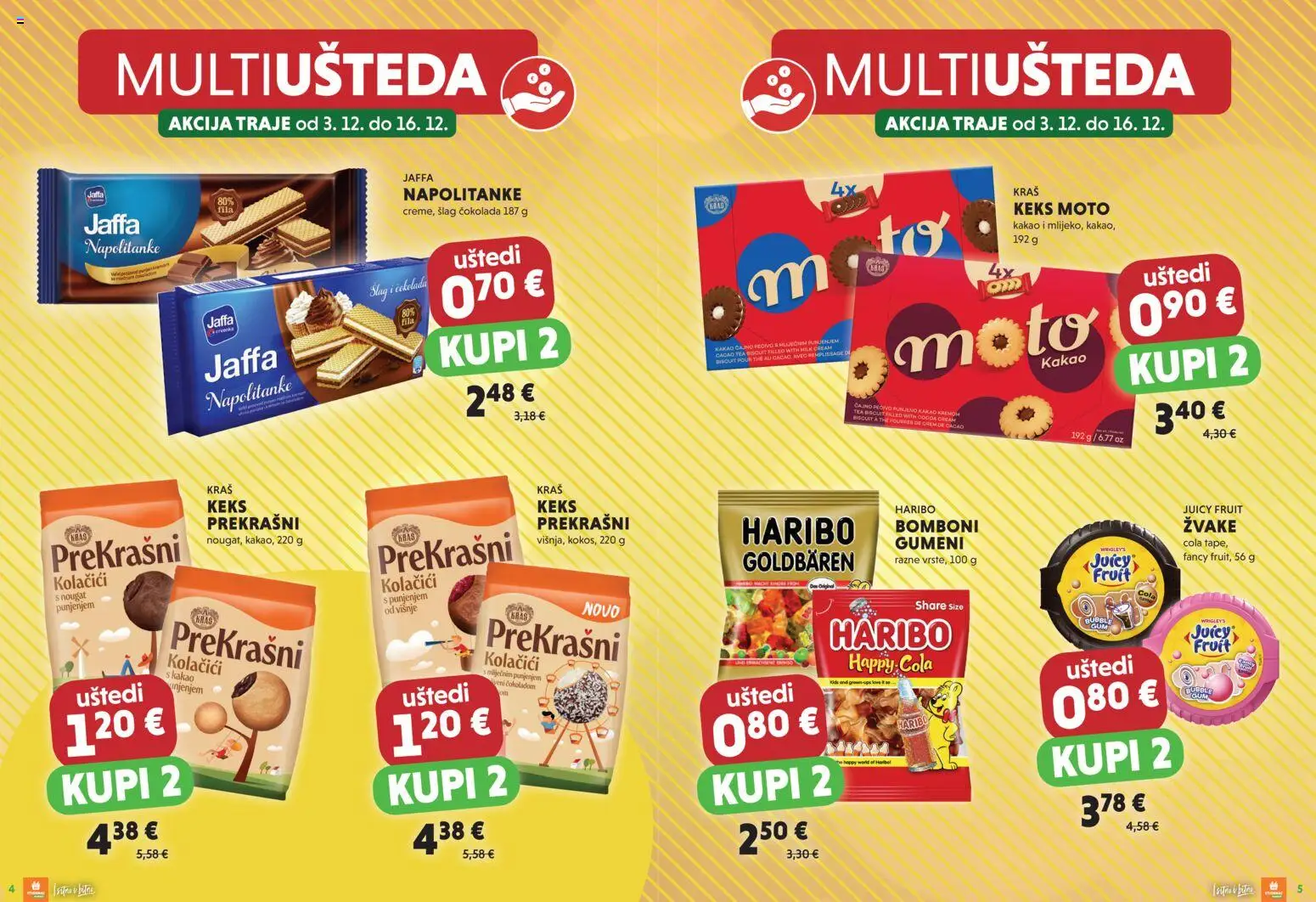 Studenac katalog | vrijedi od 03.12.2025 | Stranica: 3 | Proizvodi: Bomboni, Keks, Napolitanke, Šlag