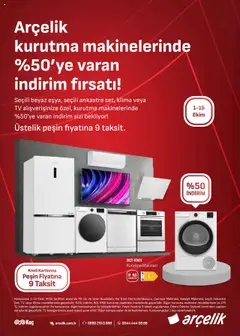 01.10.2025 tarihinden itibaren geçerli olan Arçelik kataloğu önizlemesi