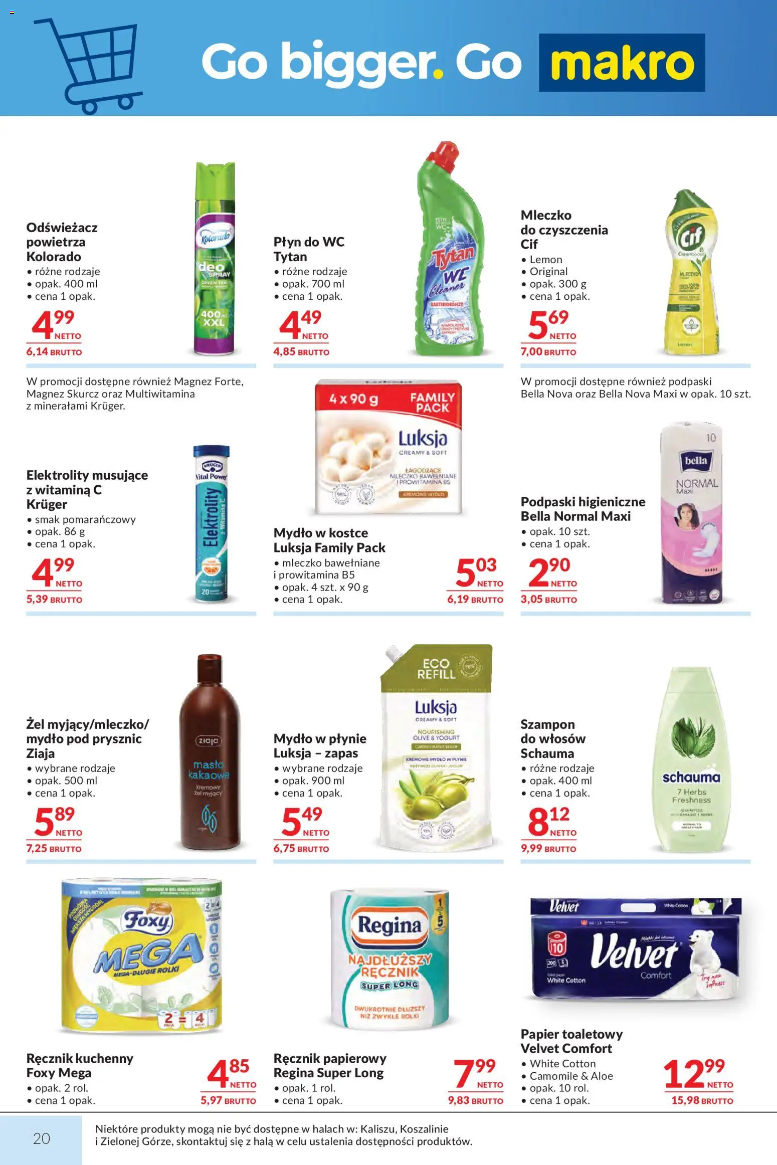 Makro Gazetka - Mega oferty dla Twojego Sklepu od 07.01.2026 | Strona: 20 | Produkty: Odświeżacz, Prysznic, Masło, Ręcznik papierowy