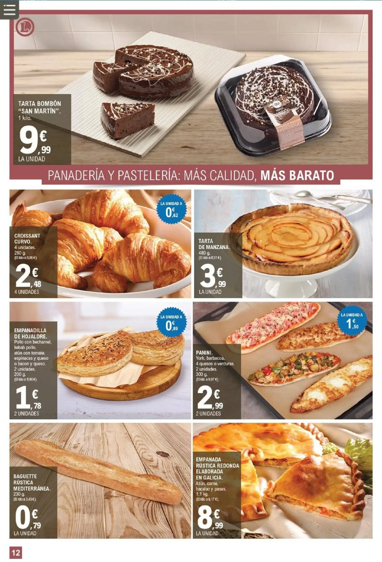 E.Leclerc folleto │ válido desde el 05.11.2025 | Página: 12 | Productos: Queso, Croissant, Πορσελάνη, Panadería