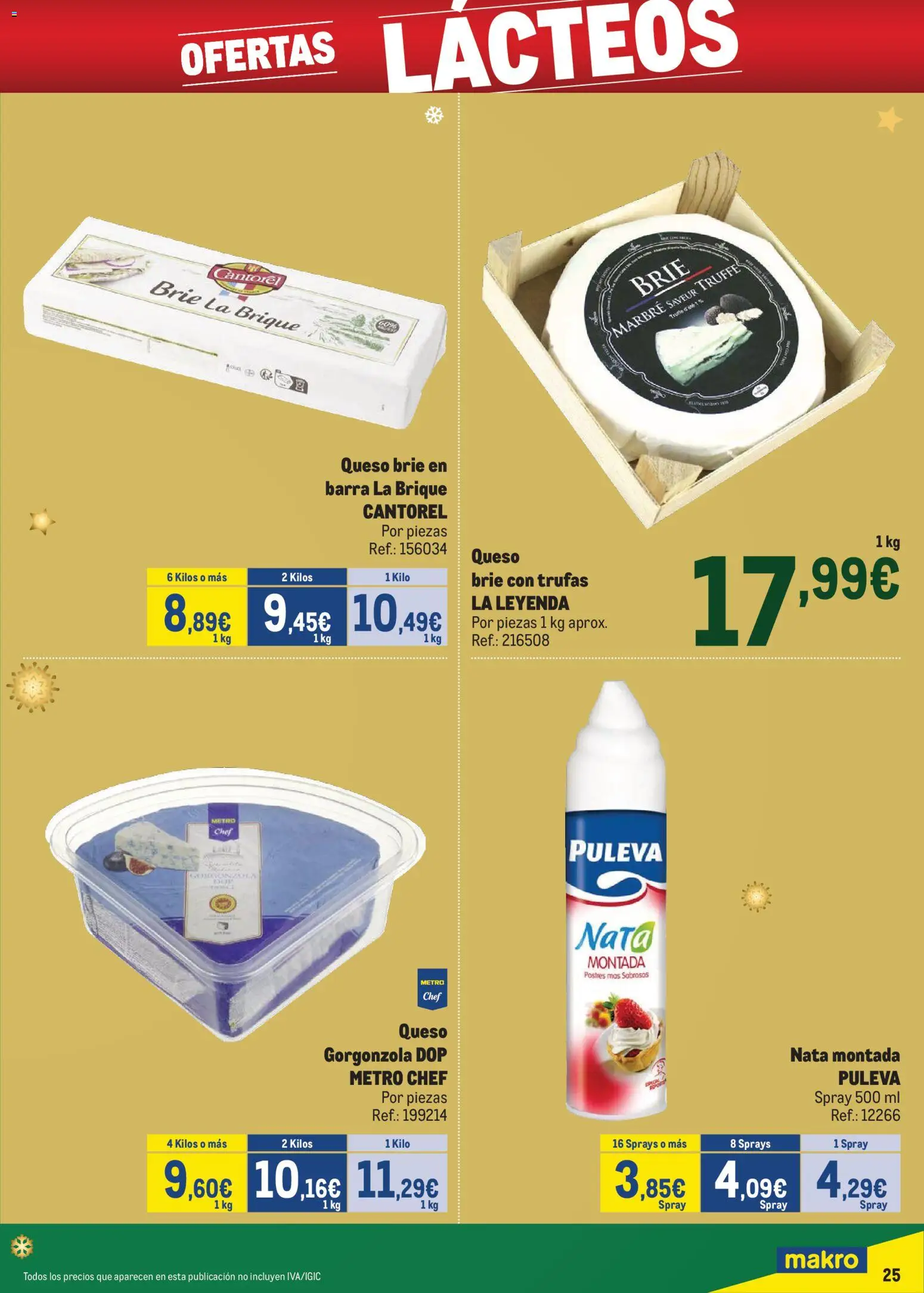 Makro - Precios Especial Levante │ válido desde el 09.12.2025 | Página: 25 | Productos: Queso