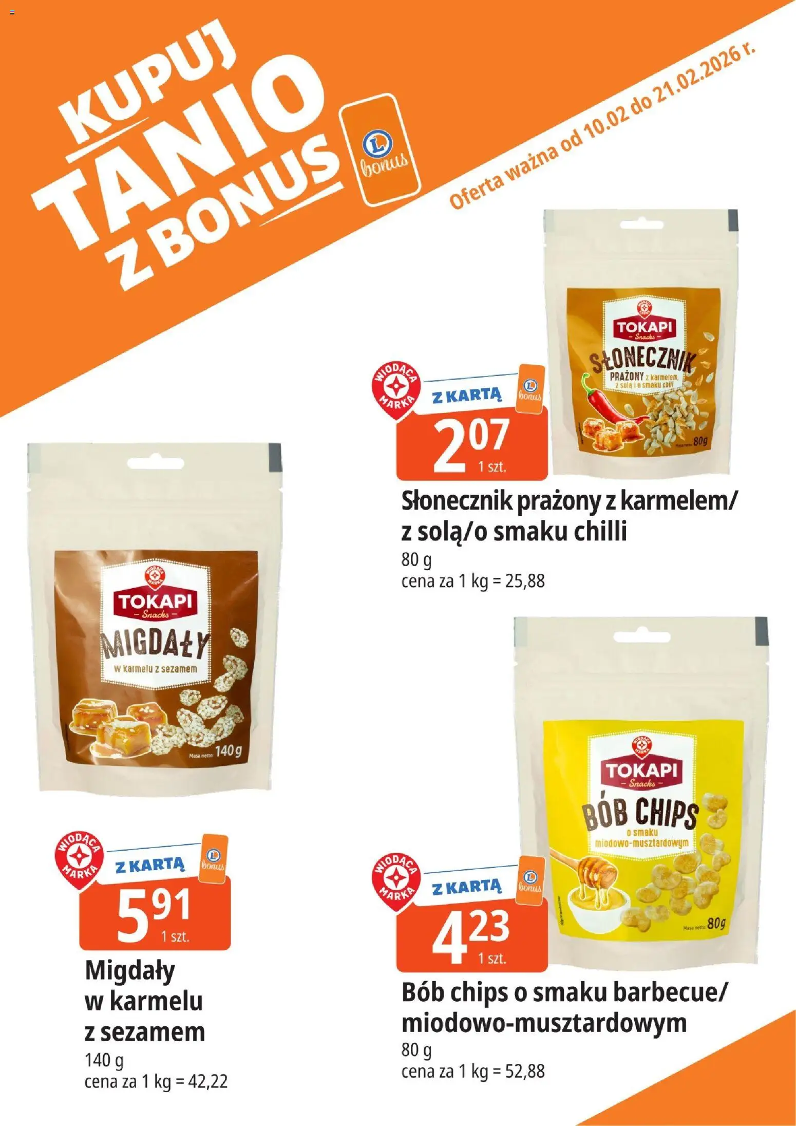 E.Leclerc gazetka - Radom kupony dodatkowe od 10.03.2026 | Strona: 10 | Produkty: Chili, Karta, Bób, Słonecznik