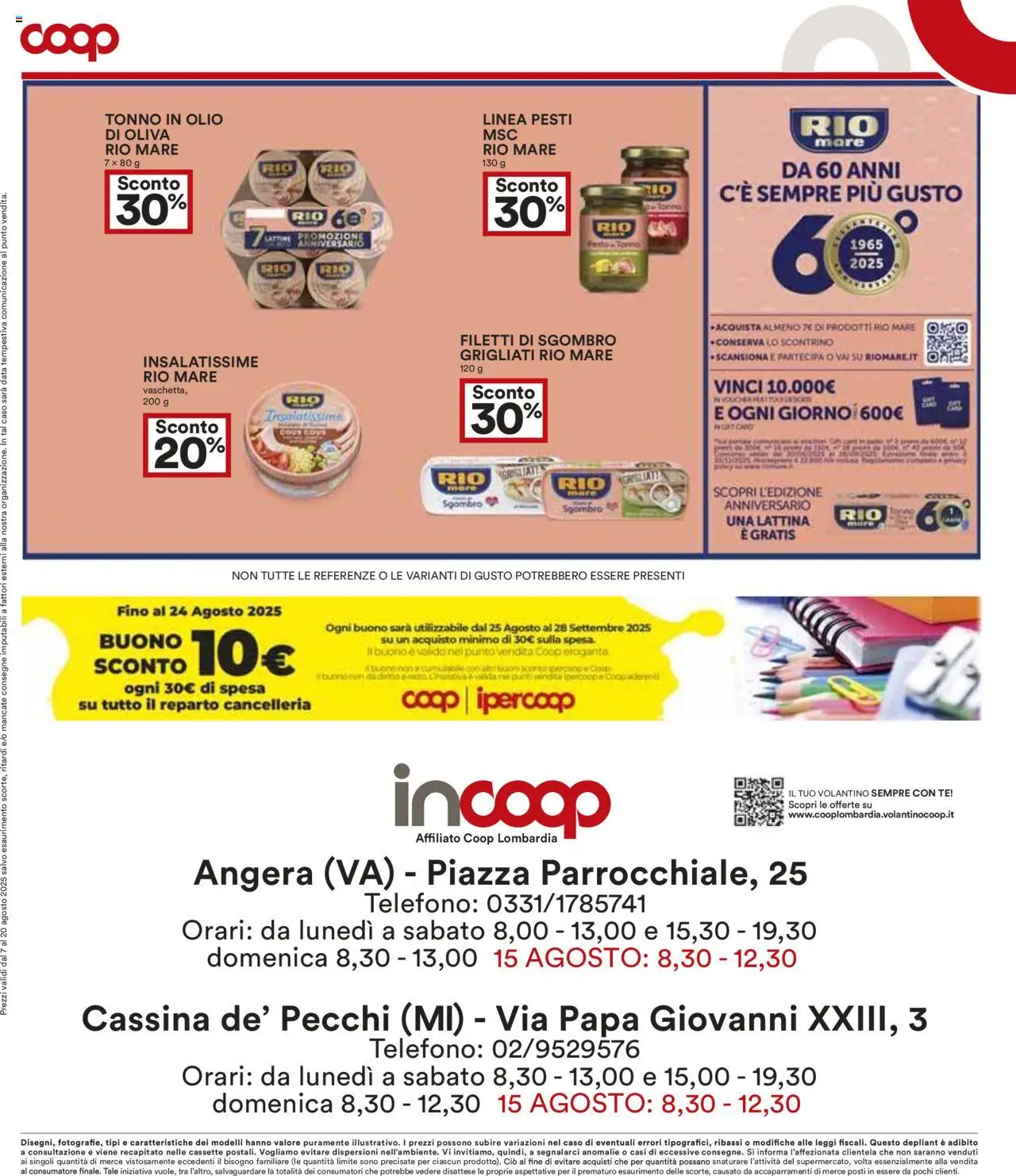 Volantino COOP del 07.08.2025 | Pagina: 11 | Prodotti: Tè, Olio, Telefono, Sgombro
