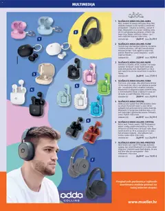 SLUŠALICE ADDA COLLINS: AURA, Mini, modern & always with you! Aura TWS slušalice dolaze u chic kućištu s metalnim privjeskom - idealne za torbicu, ruksak ili ključ. Bluetooth 5.4 za super stabilnu vezu, do 3,5 sati glazbe po punjenju. U četiri top boje: crna, bijela, ružičasta i plava - jer i tech može biti fashion. Više vrsta. - Pregled kataloga iz trgovine Müller, vrijedi od 01.12.2025 | Stranica: 110