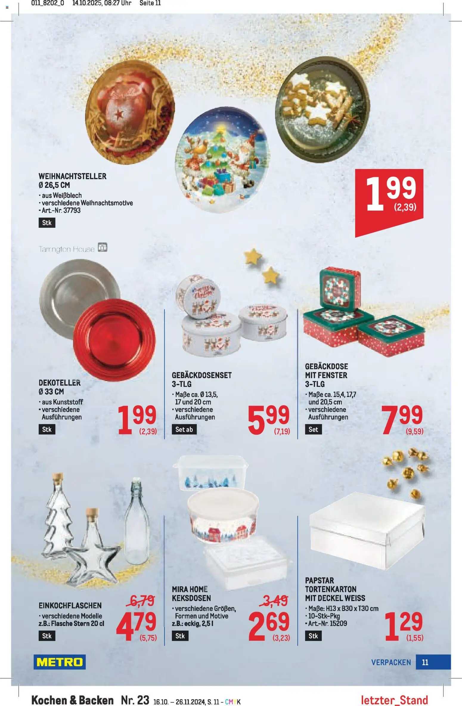 Metro Backen Spezial gültig ab 30.10.2025 | Seite: 11 | Produkte: Uhr