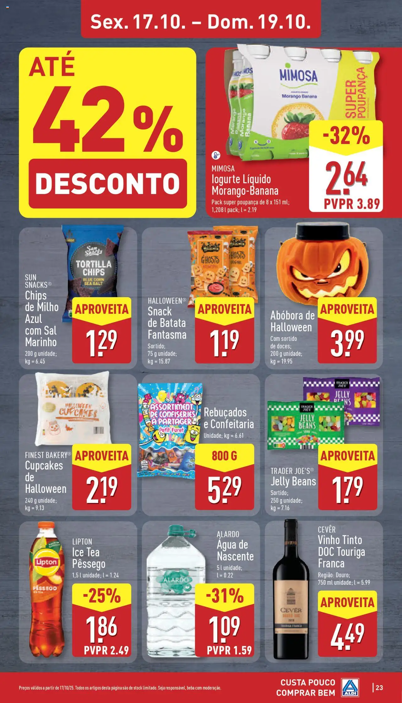 Aldi folheto │ válido de 13.10.2025 | Página: 23 | Produtos: Banana, Vinho, Abóbora, Vinho tinto
