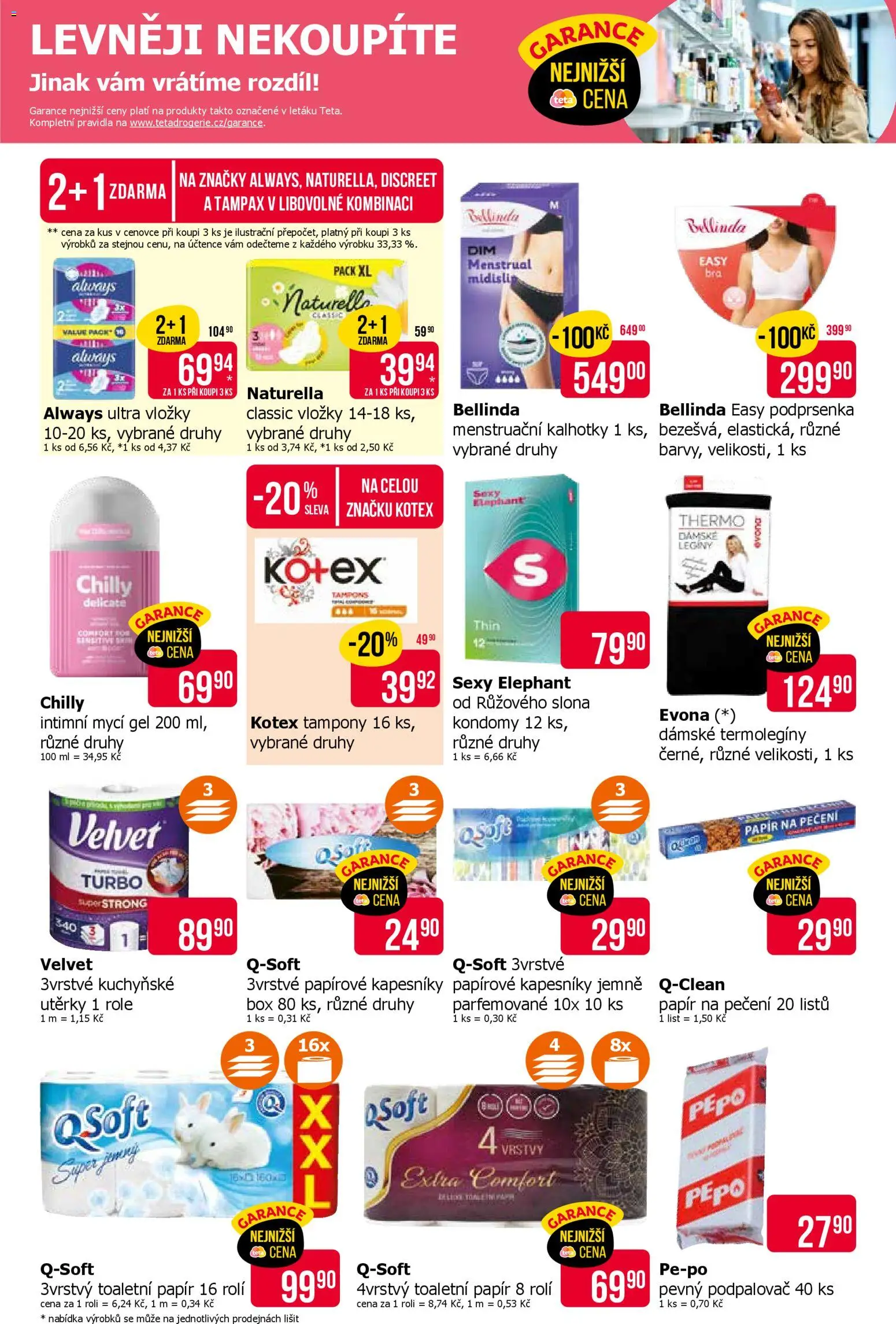 TETA Drogerie leták od 20.11.2025 | Strana: 17 | Produkty: Podprsenka, Pepo, Papír na pečení, Tampony