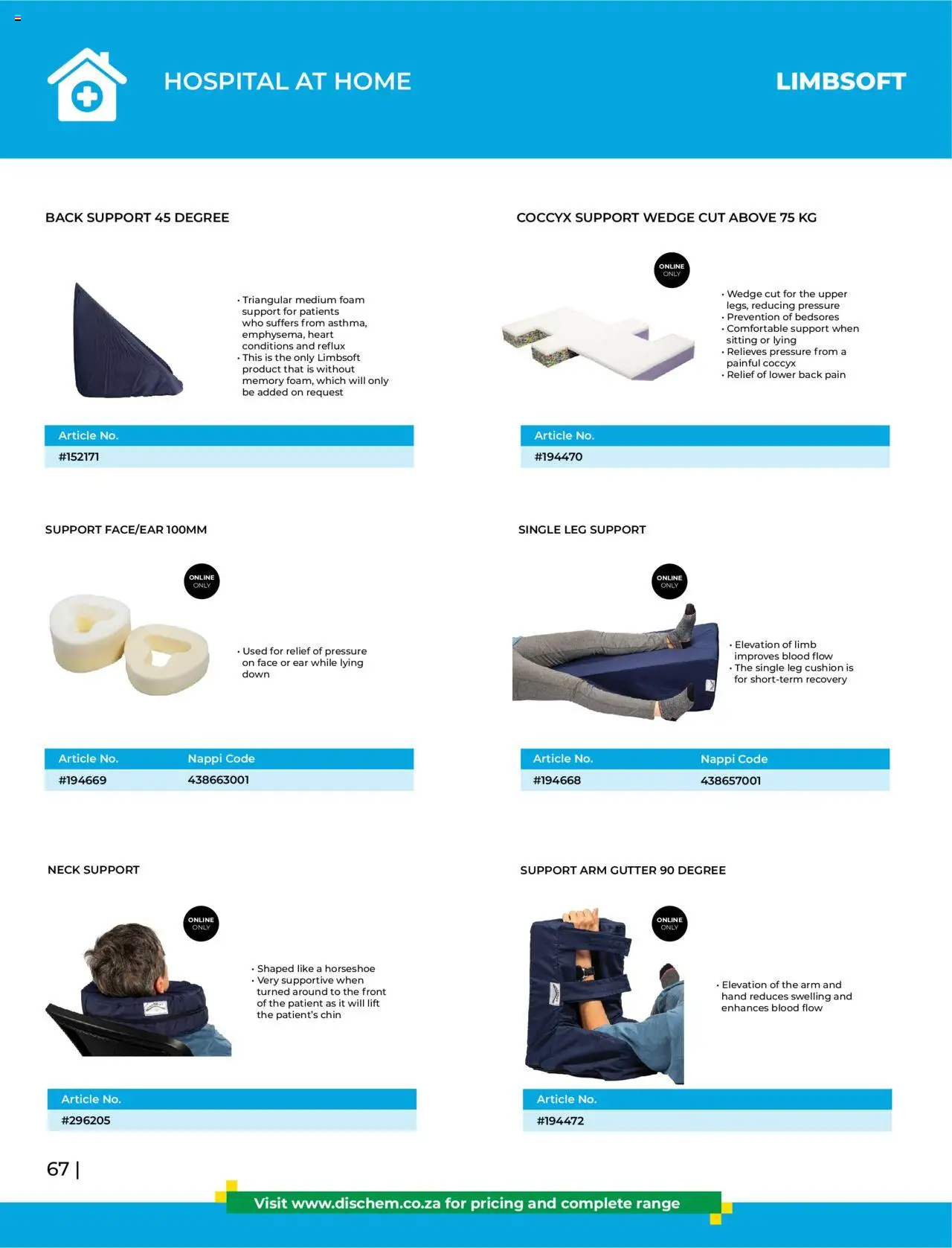 Dis-Chem - HomeCare Catalogue │ valid from 01.01.2025 | Page: 70 | Products: Cushion, Foam