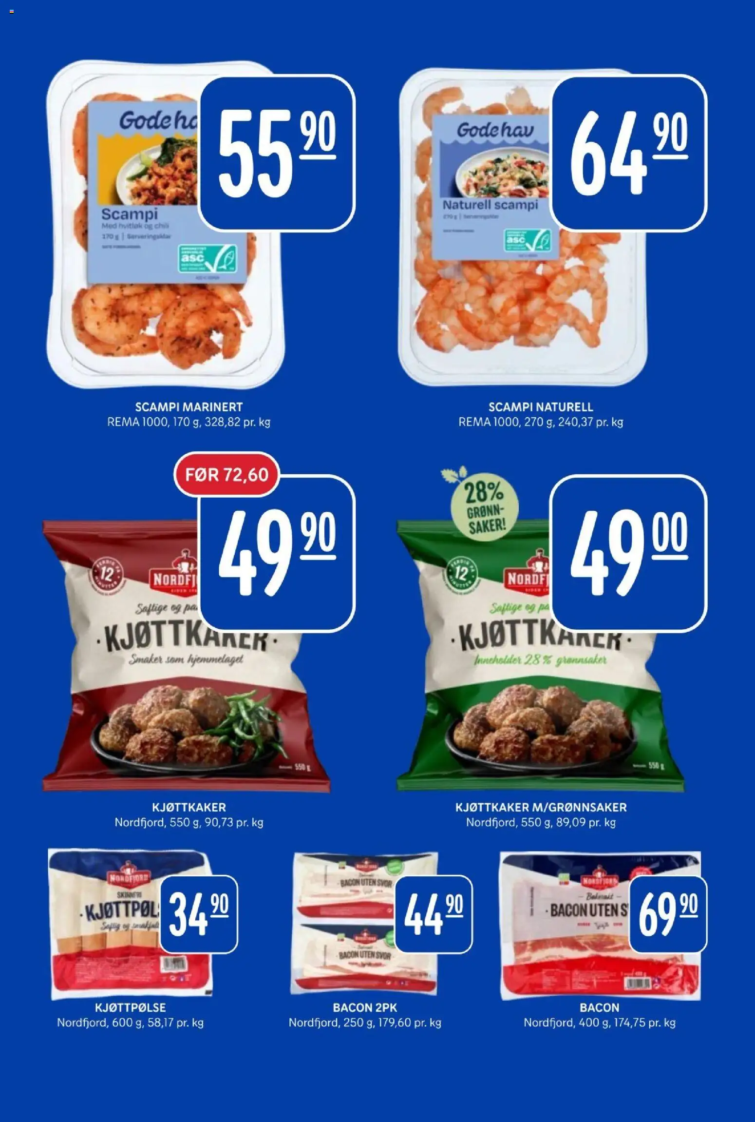 {H1} | Side: 22 | Produkter: Bavețică, Kjøttkaker, Hvitløk, Scampi