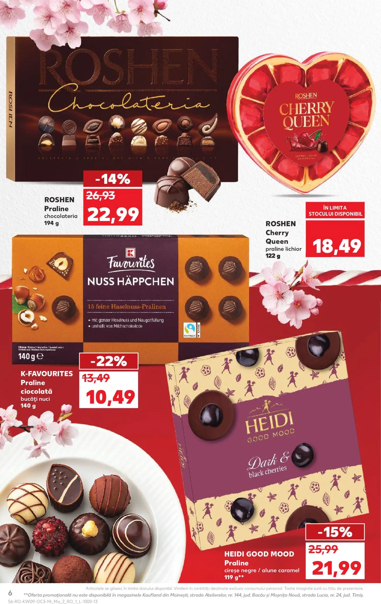 Noul catalog Kaufland – valabil de la 25.02.2026 | Pagină: 6 | Produse: Praline, Lichior, Ciocolată, Nuci