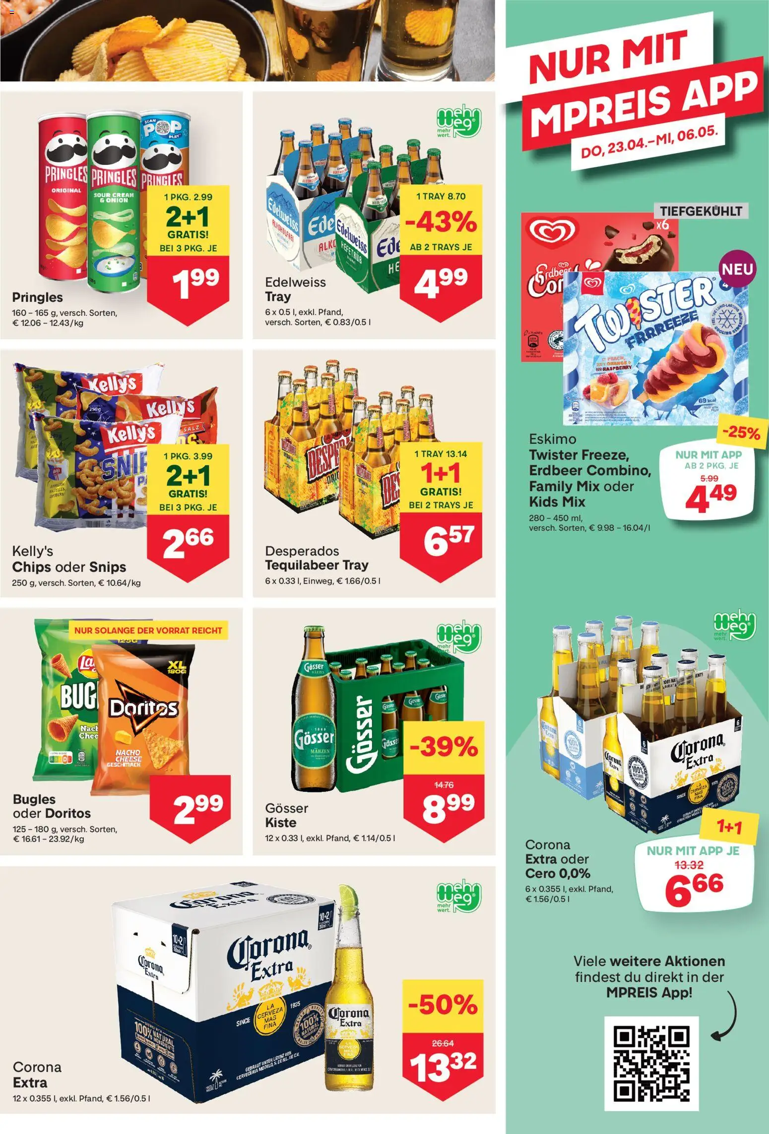MPREIS Flugblatt gültig ab 23.04.2026 | Seite: 9 | Produkte: Chips, Salz