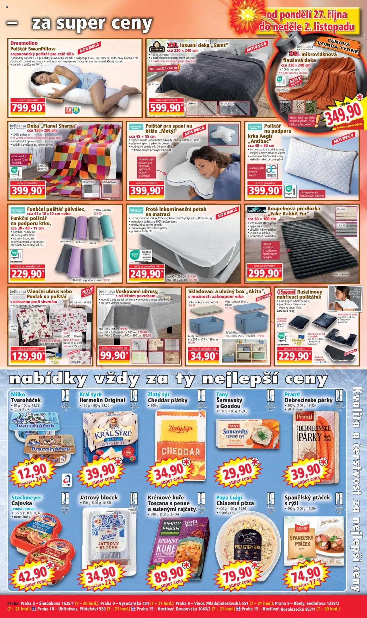 Norma leták od 27.10.2025 | Strana: 3 | Produkty: Tavený sýr, Vánoční skřítci, Rýži, Polštář