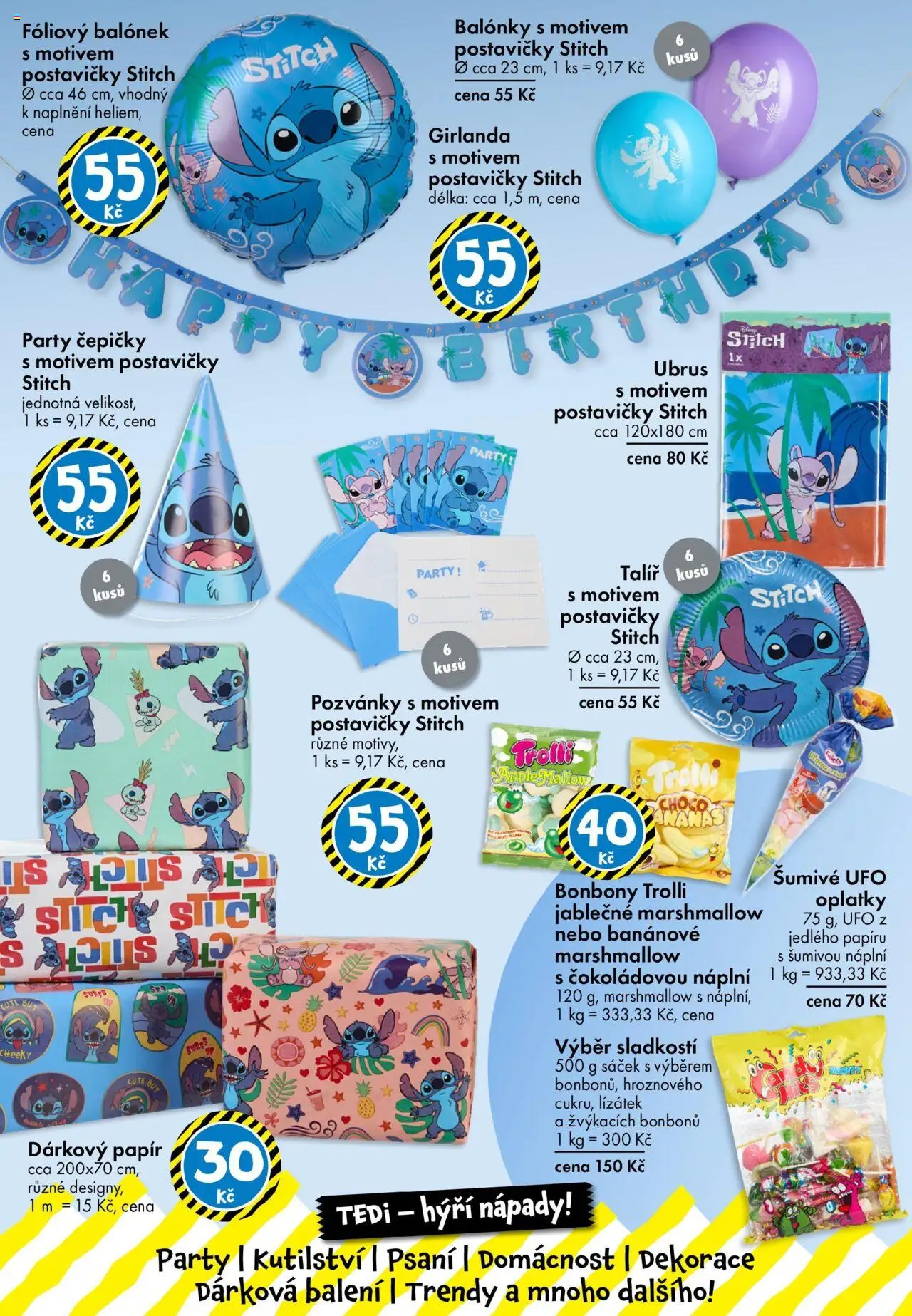 TEDi leták od 13.06.2025 | Strana: 9 | Produkty: Marshmallow, Balonky, Bonbóny, Stitch