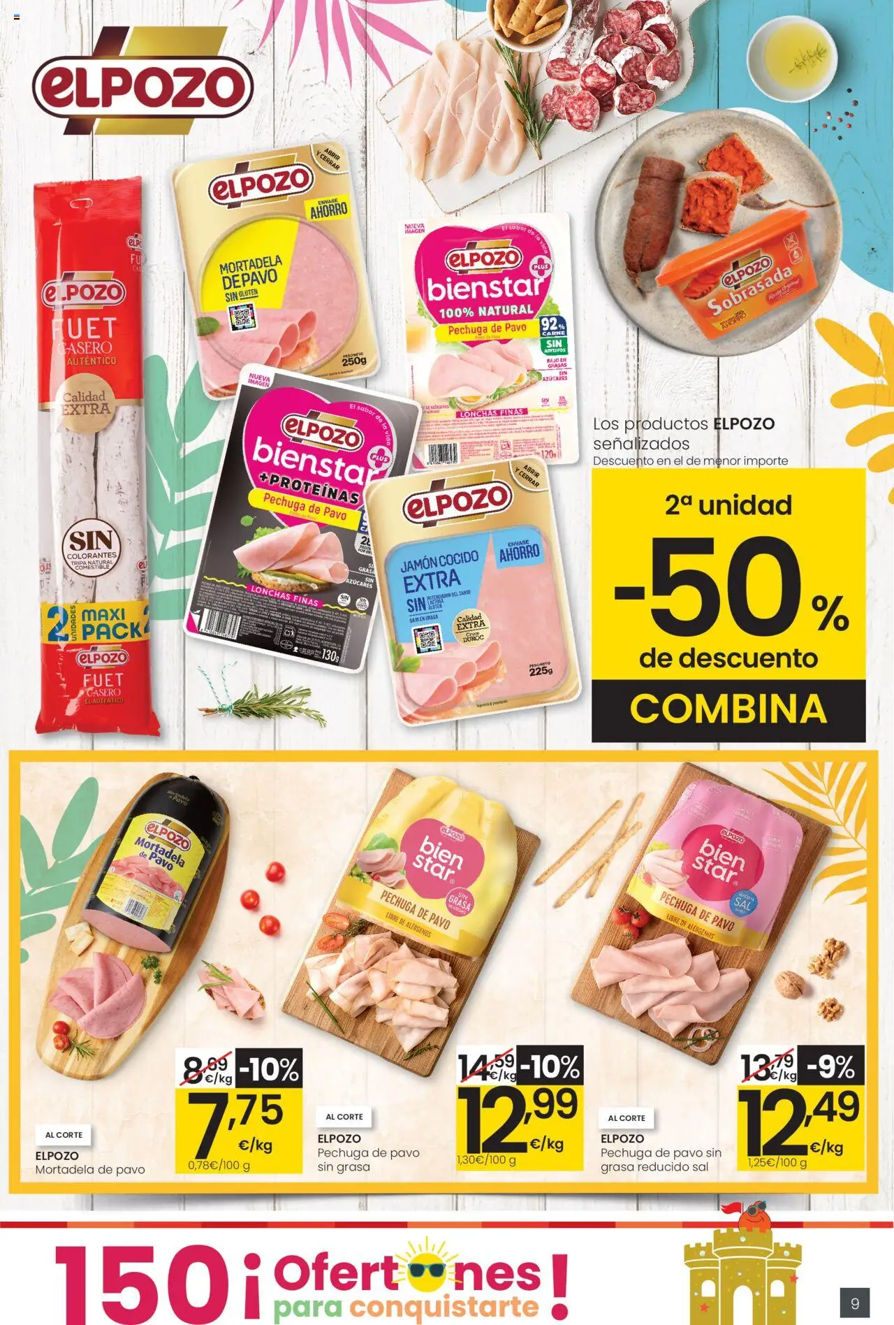 Eroski - Center │ válido desde el 31.07.2025 | Página: 9 | Productos: Jamón, Jamón cocido, Mortadela, Sobrasada