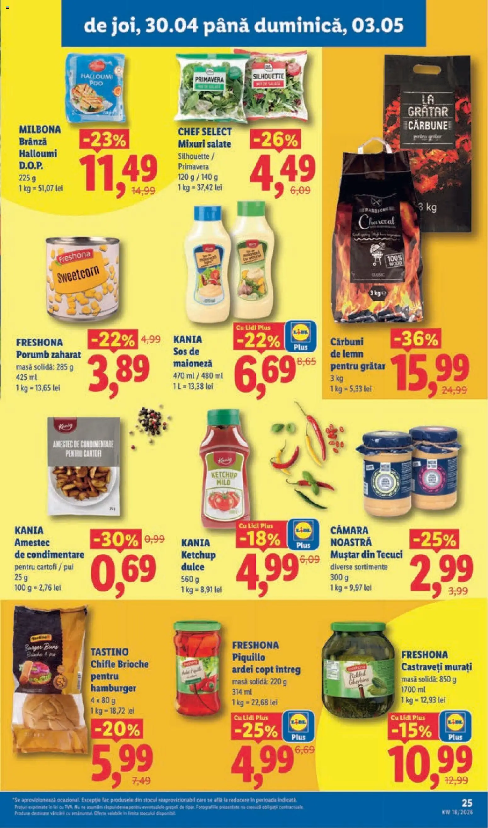 Noul catalog Lidl – valabil de la 27.04.2026 | Pagină: 25 | Produse: Masă, Önlük, Muștar, Cartofi