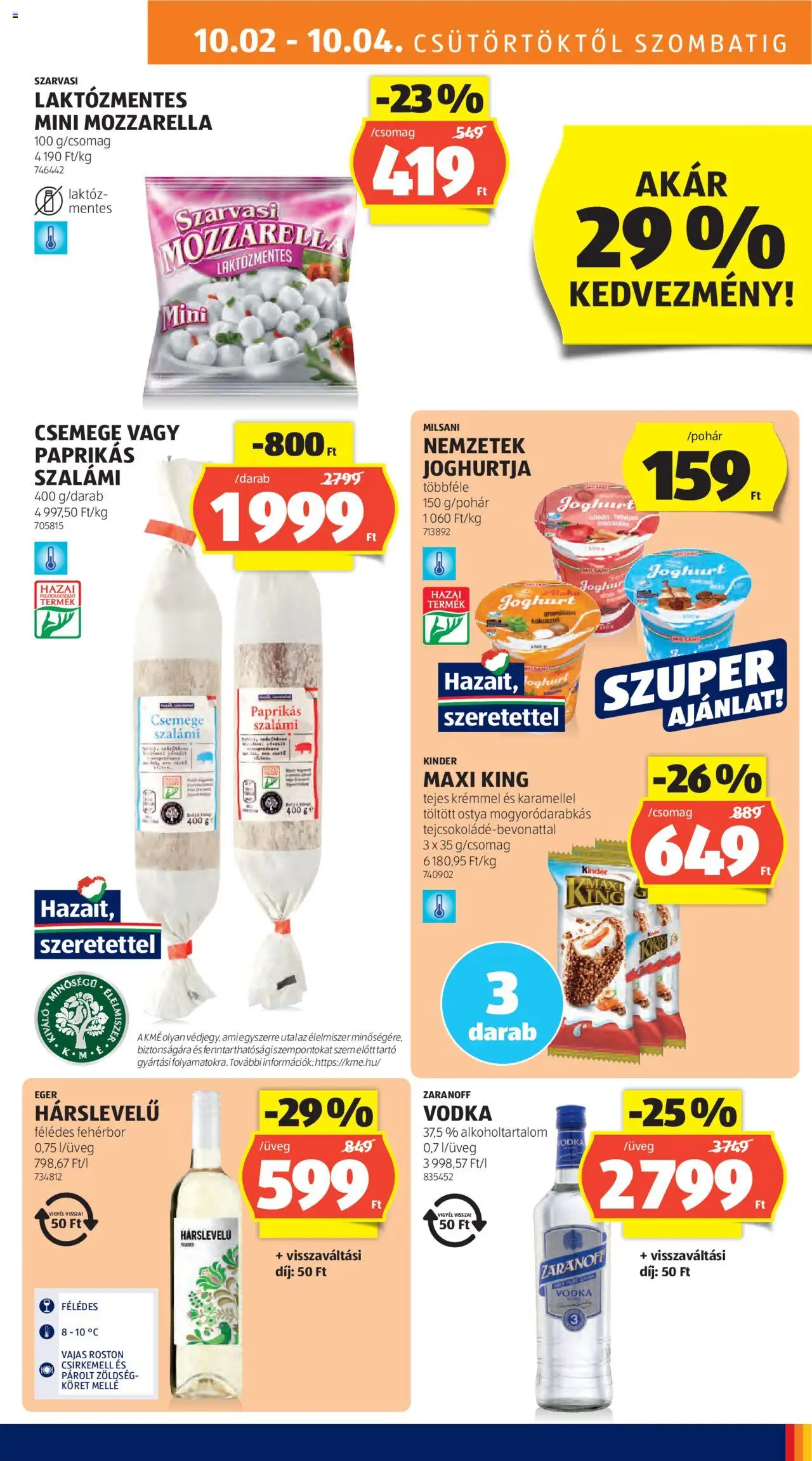 Aldi akciós ujság - amely érvényes a következő dátumtól: 02.10.2025 | Oldal: 9 | Termékek: Joghurt, Zöldség, Fehérbor, Csirkemell