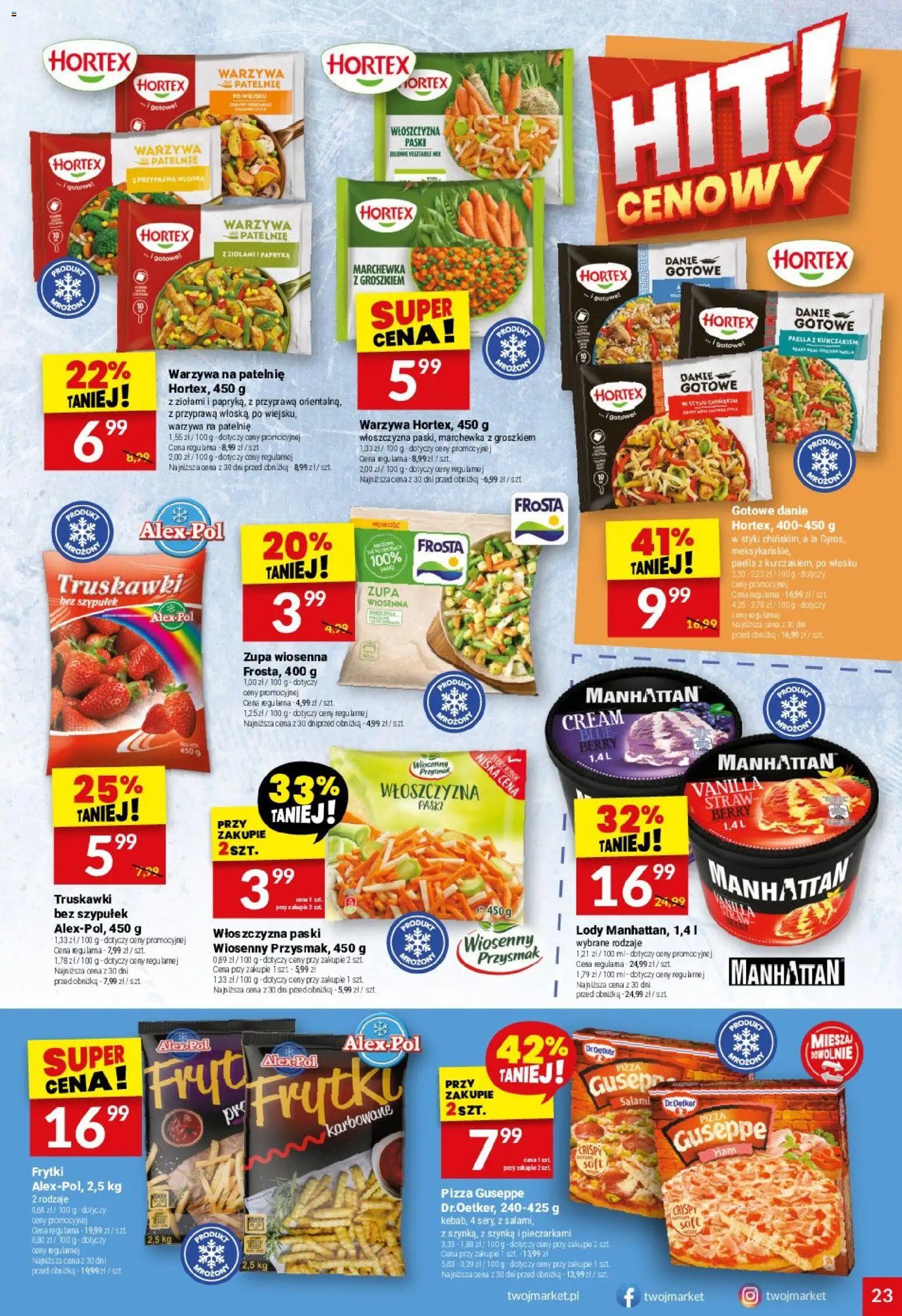 Twój Market Gazetka od 14.01.2026 | Strona: 23 | Produkty: Zupa, Paella, Truskawki, Frytki