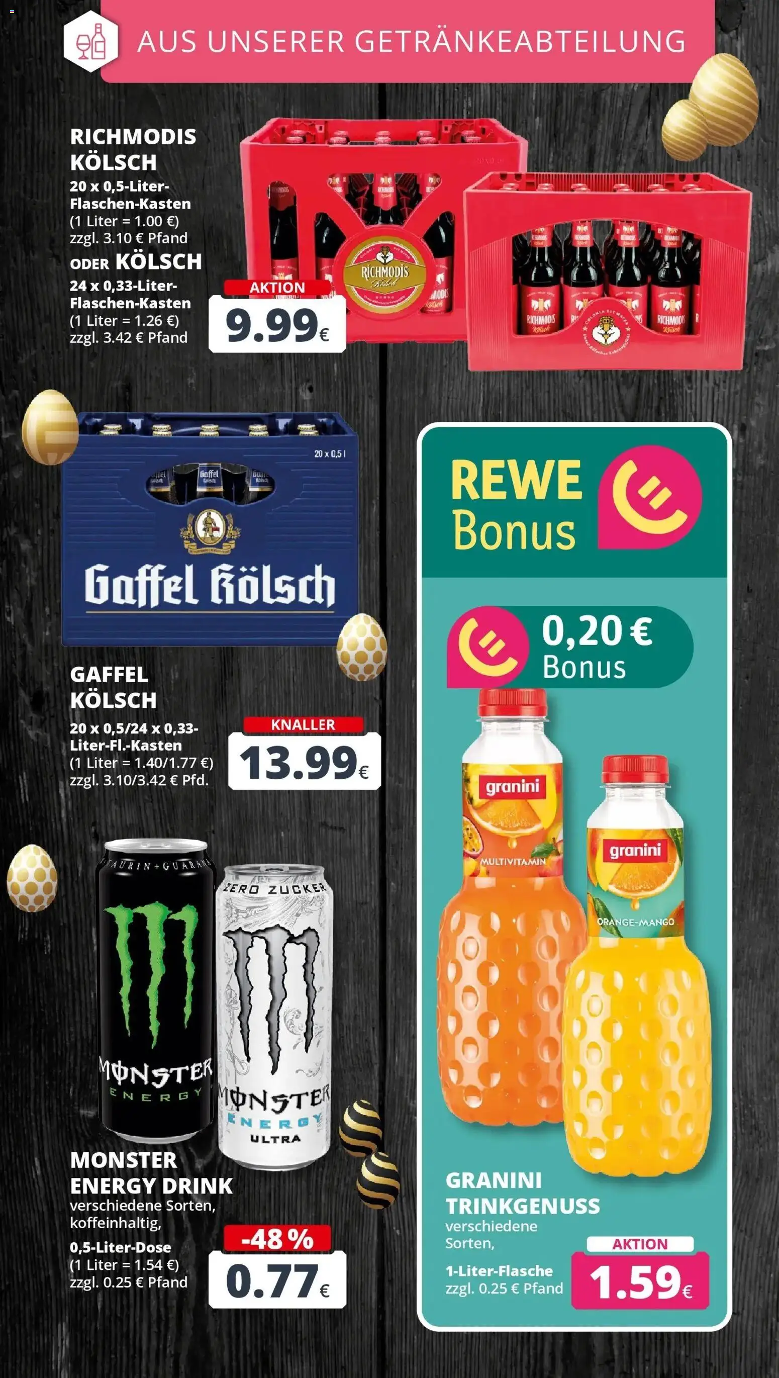 Rewe Prospekt Bergheim	 – gültig ab 30.03.2026 | Seite: 19 | Produkte: Energy, Monster, Zucker, Granini