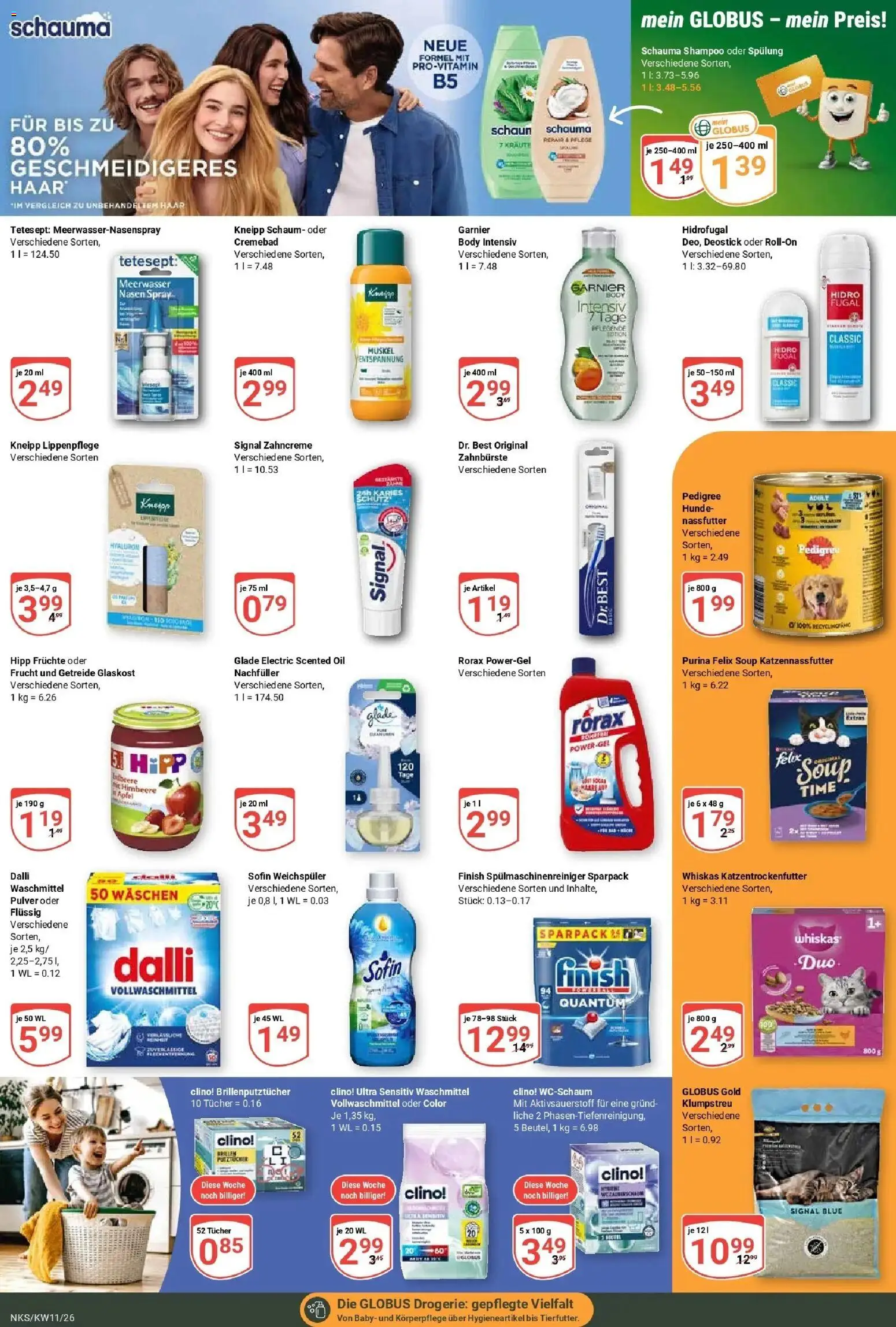 Globus prospekt Neunkirchen	 – gültig ab 09.03.2026 | Seite: 23 | Produkte: Shampoo, Weichspüler, Waschmittel, Himbeere