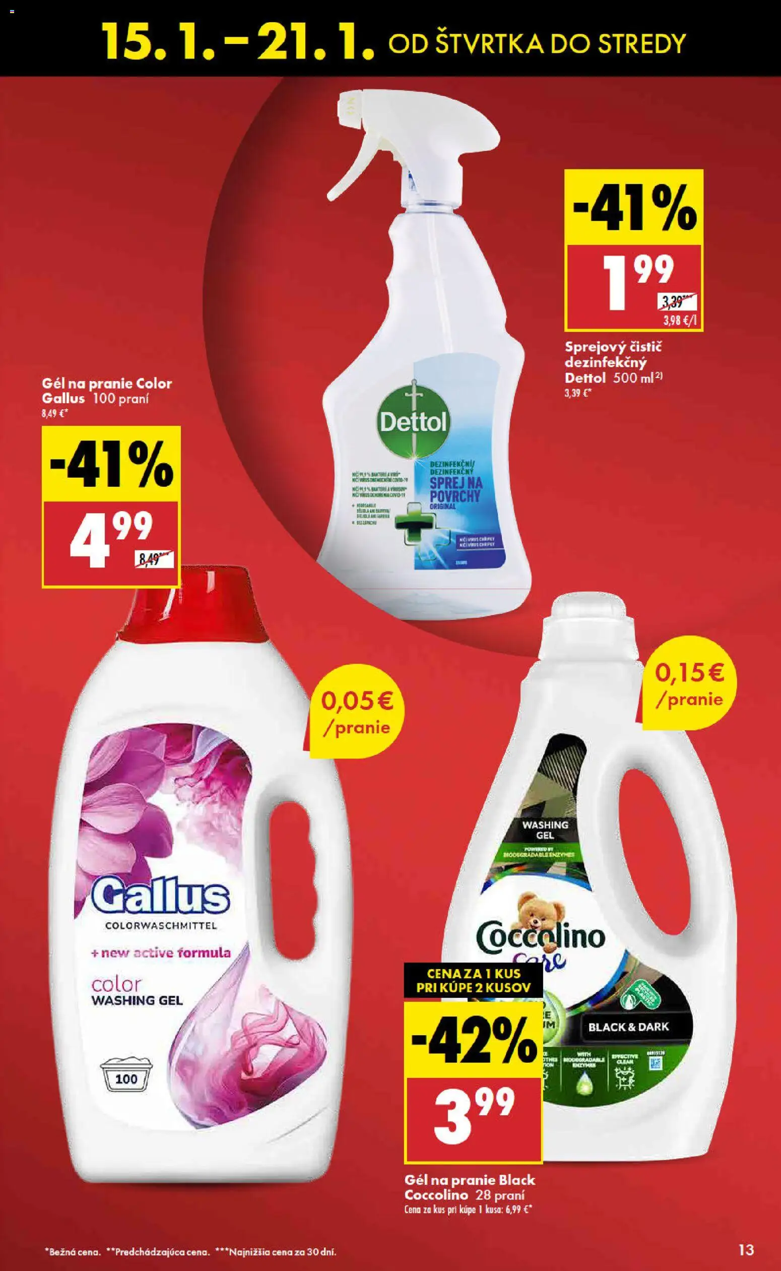 Nové Biedronka akcie – leták je platný od 15.01.2026 | Strana: 13 | Produkty: Coccolino, Dettol