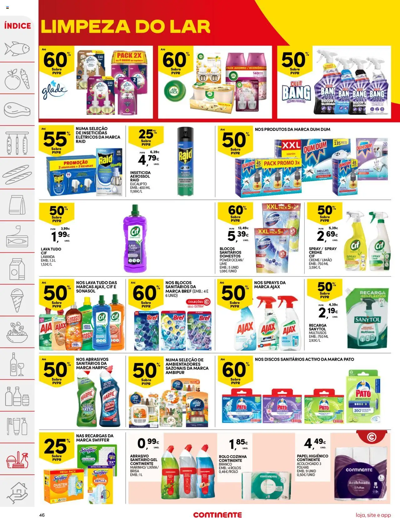 Continente folheto │ válido de 03.06.2025 | Página: 46 | Produtos: Papel higiénico, Inseticida, Creme