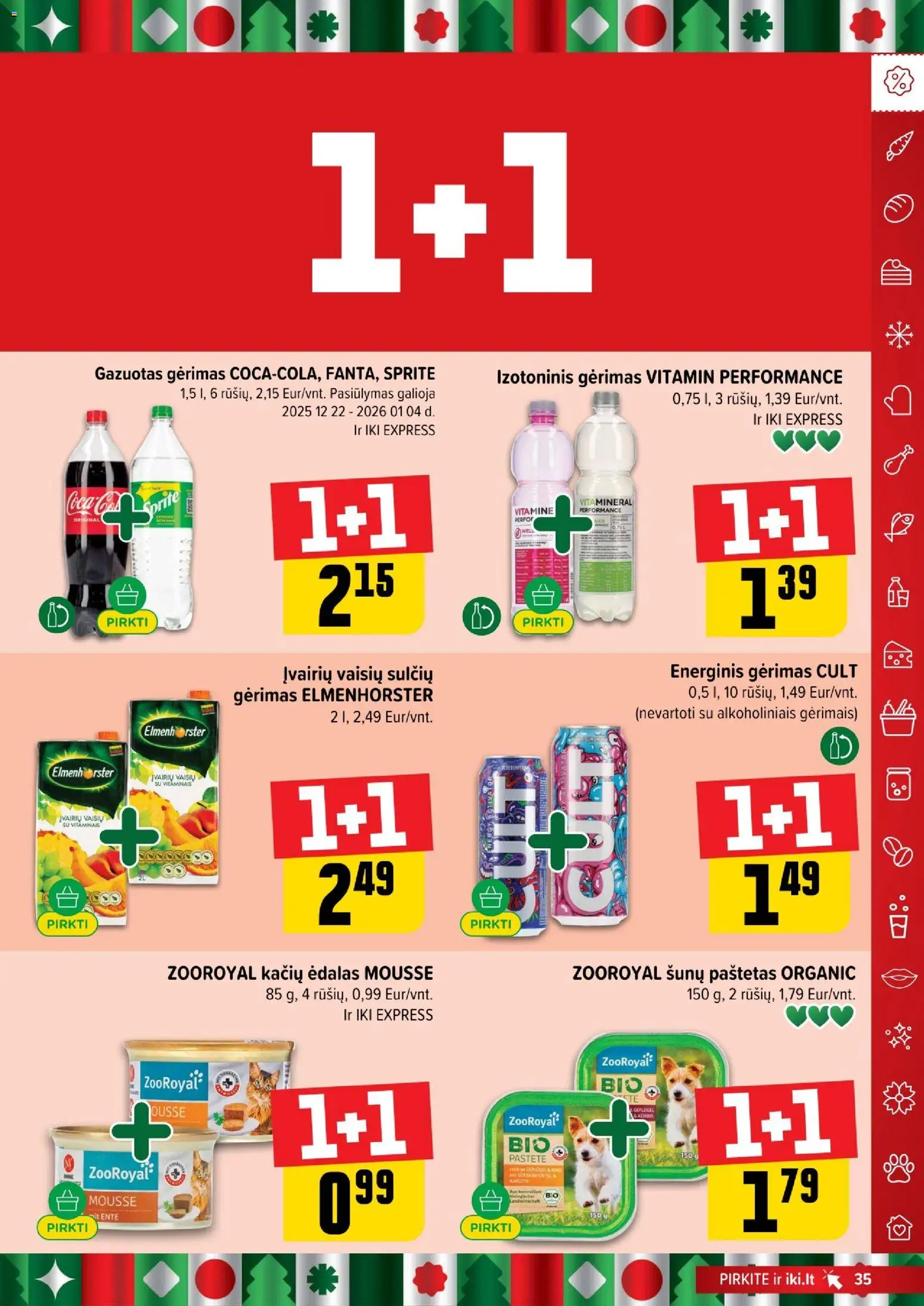 IKI akcijos nuo 22.12.2025 | Puslapis: 35 | Prekių: Energinis gėrimas