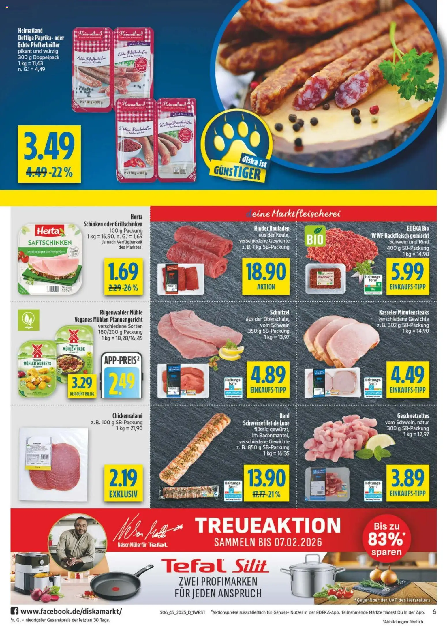 Diska - Diska Angebote Bayern KW45 – gültig ab 03.11.2025 | Seite: 6 | Produkte: Schnitzel, Paprika, Schinken, Hackfleisch