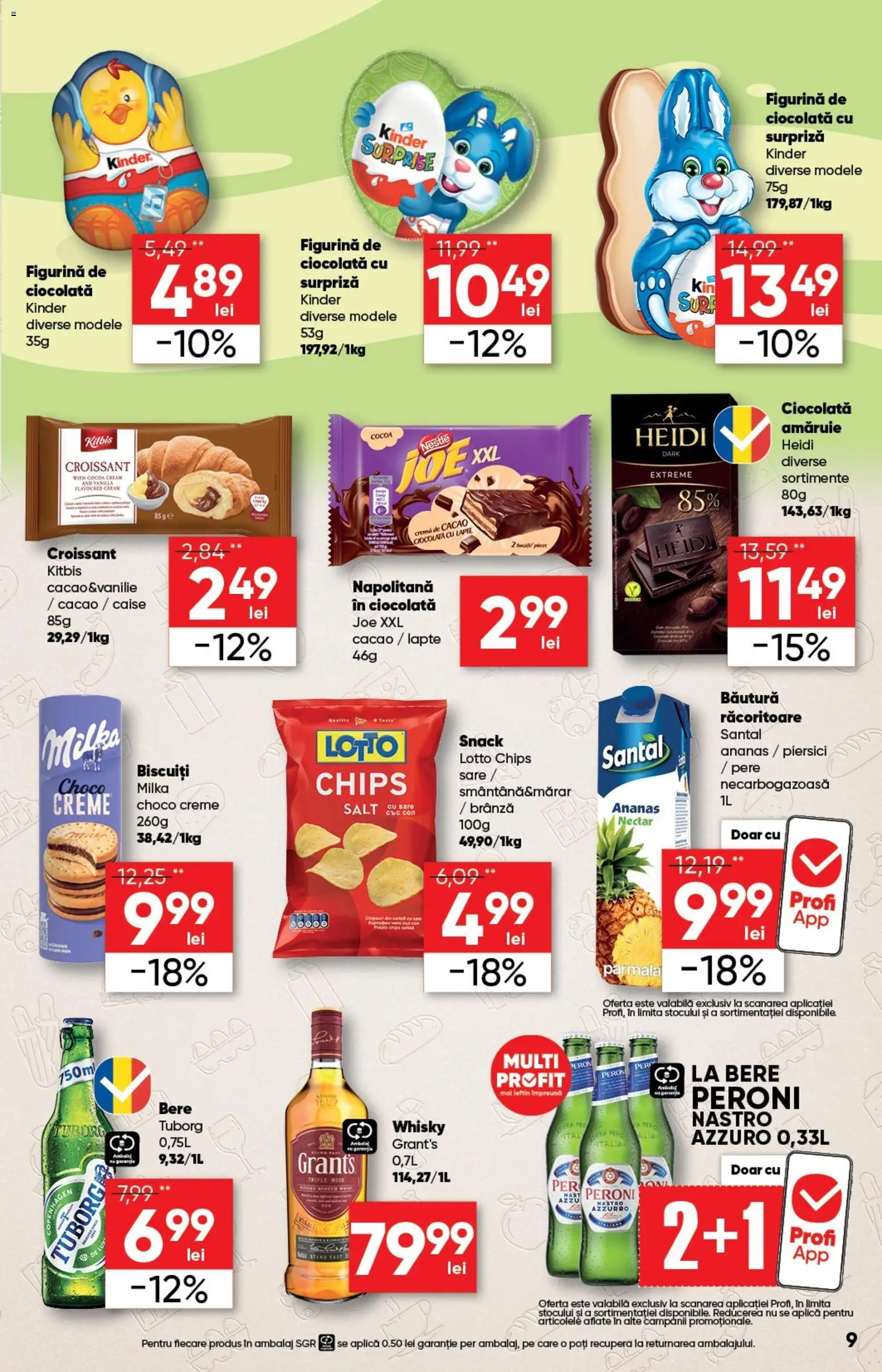 Noul catalog Profi – valabil de la 04.03.2026 | Pagină: 9 | Produse: Cremă, Bere, Cacao, Biscuiți